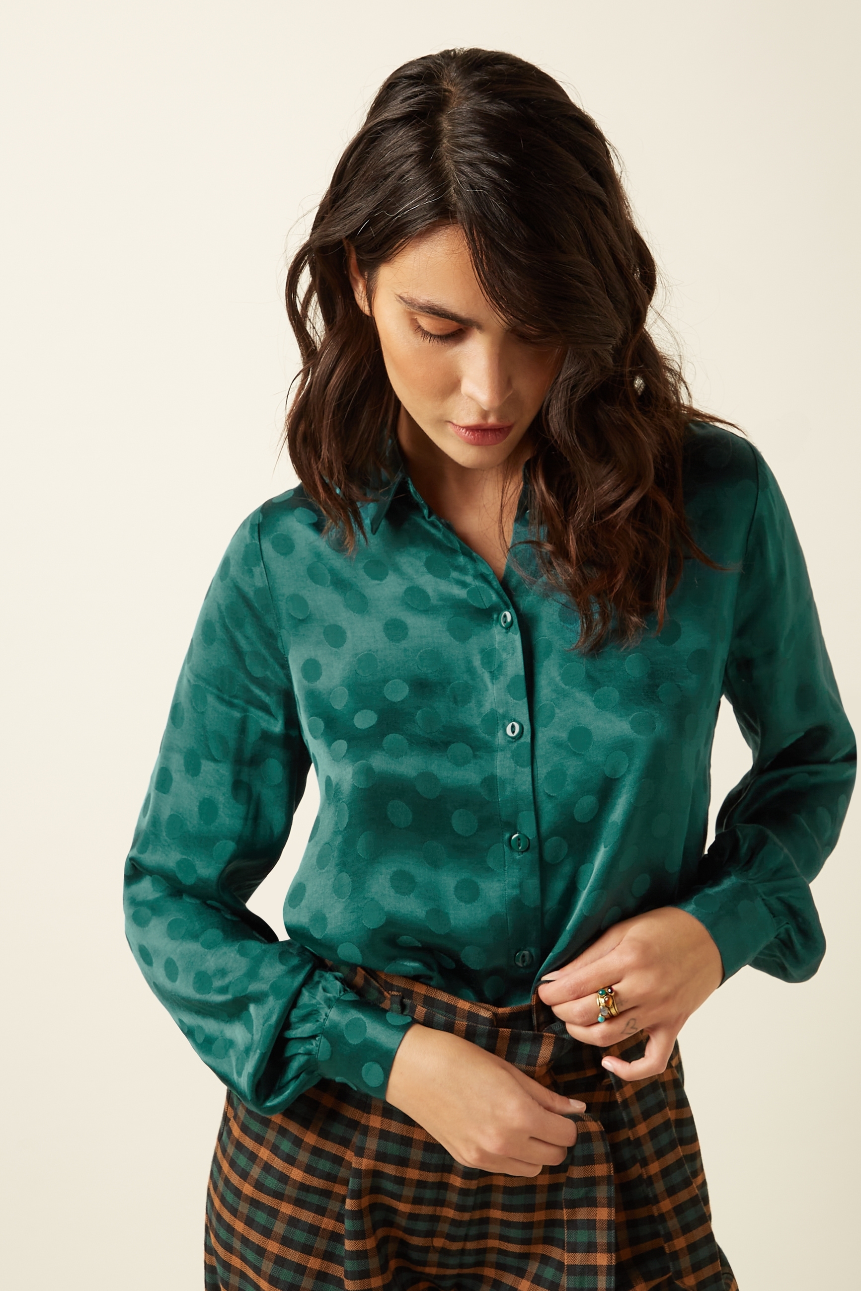 King Louie Maisie Blouse Mimi Peridot Green