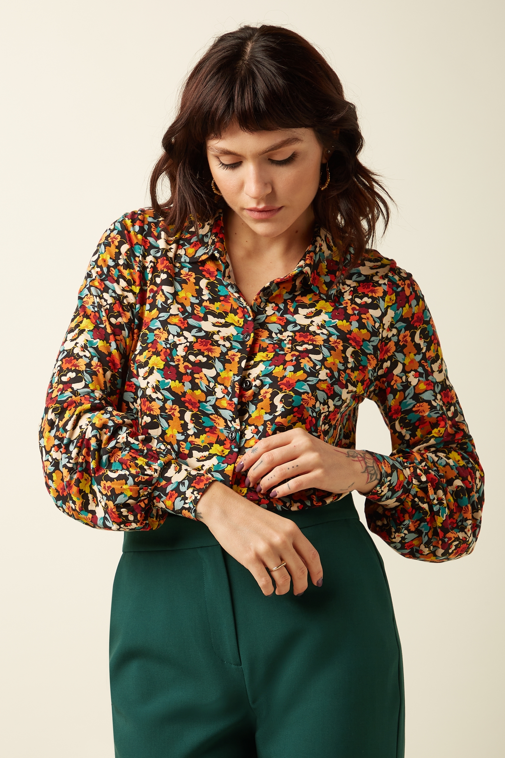 King Louie Maisie Blouse Mauve Multi Color