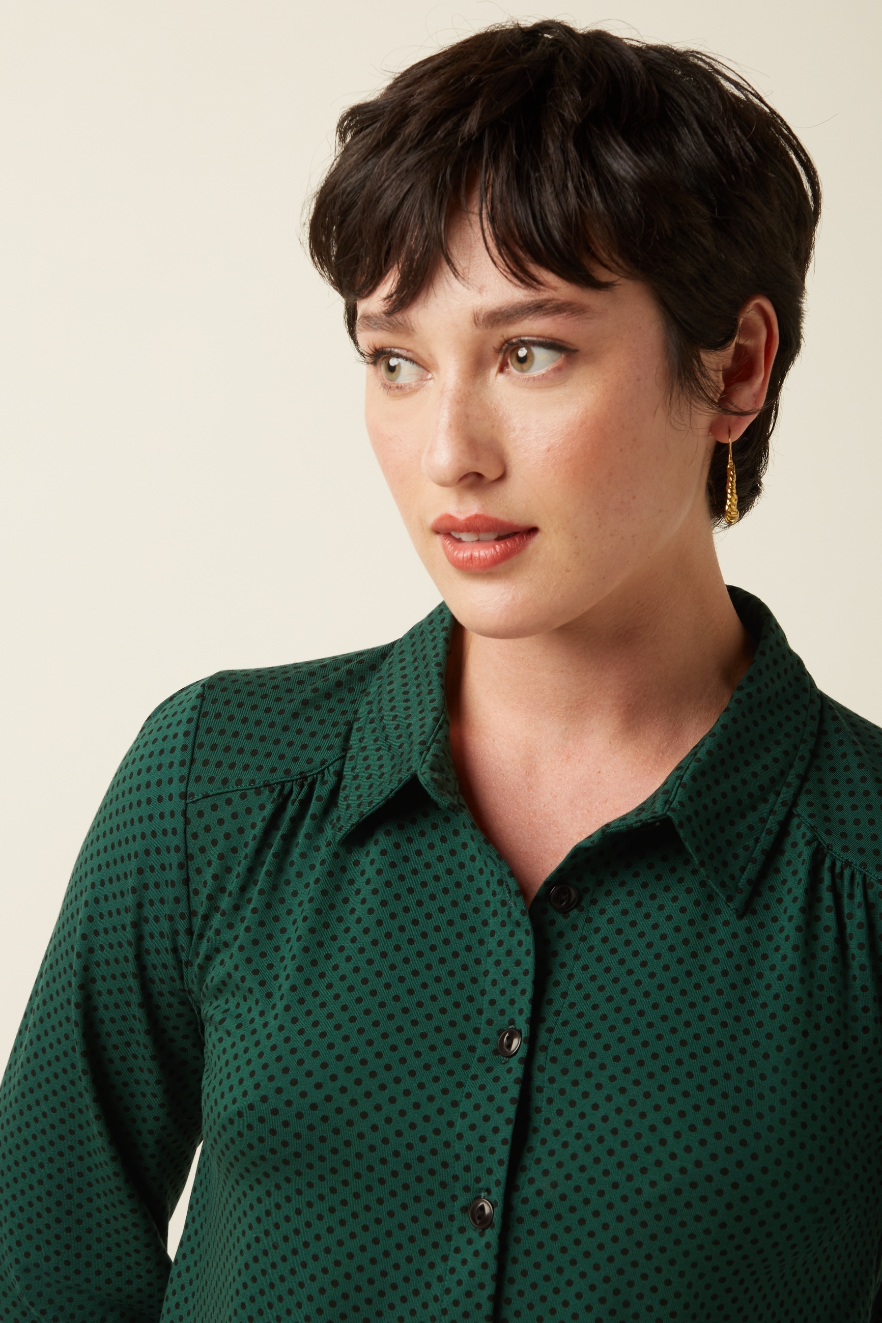 King Louie Carina Blouse Piper Botanical Green