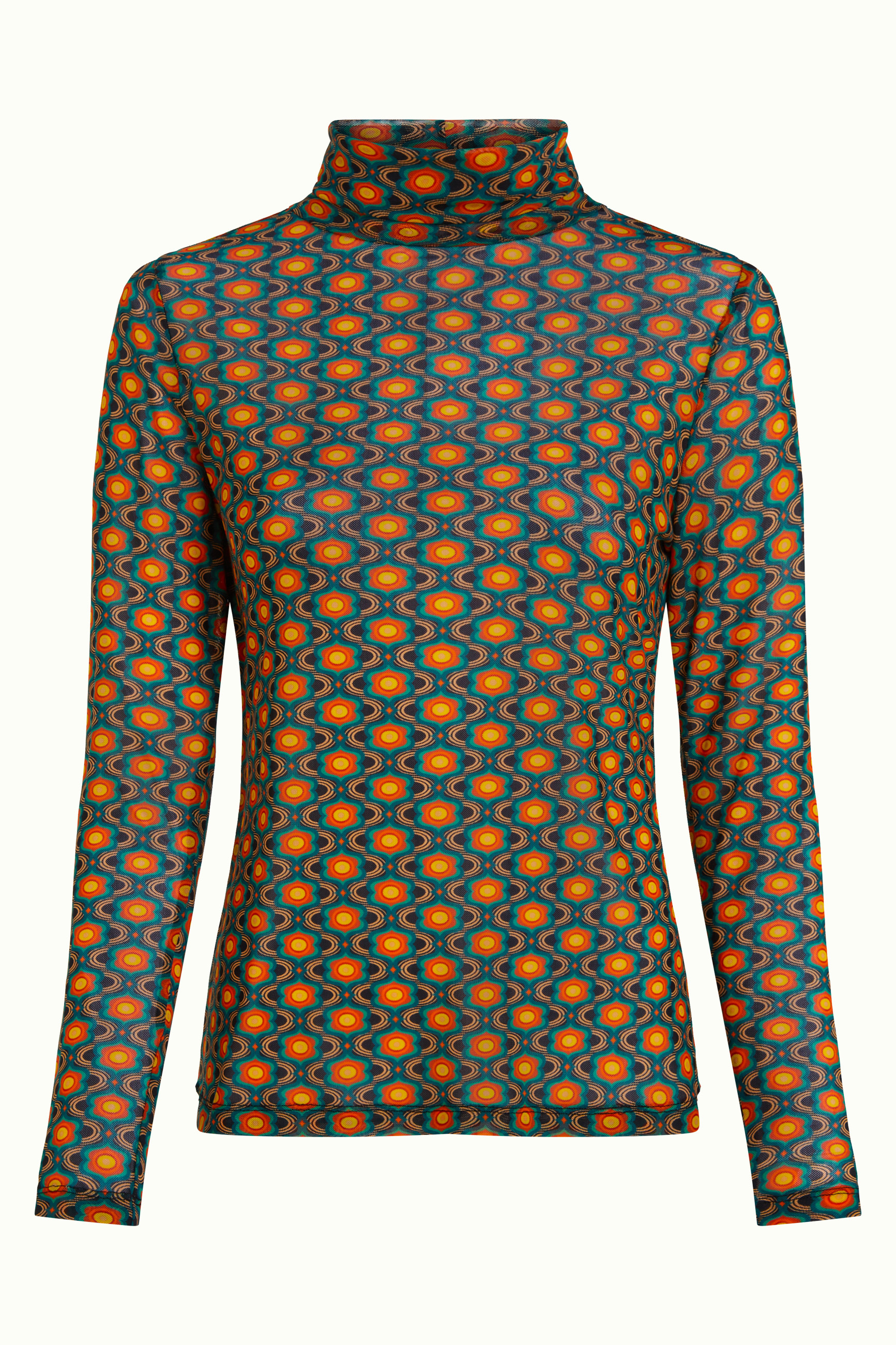 King Louie Rollneck Top Duper Mesh Multi Color