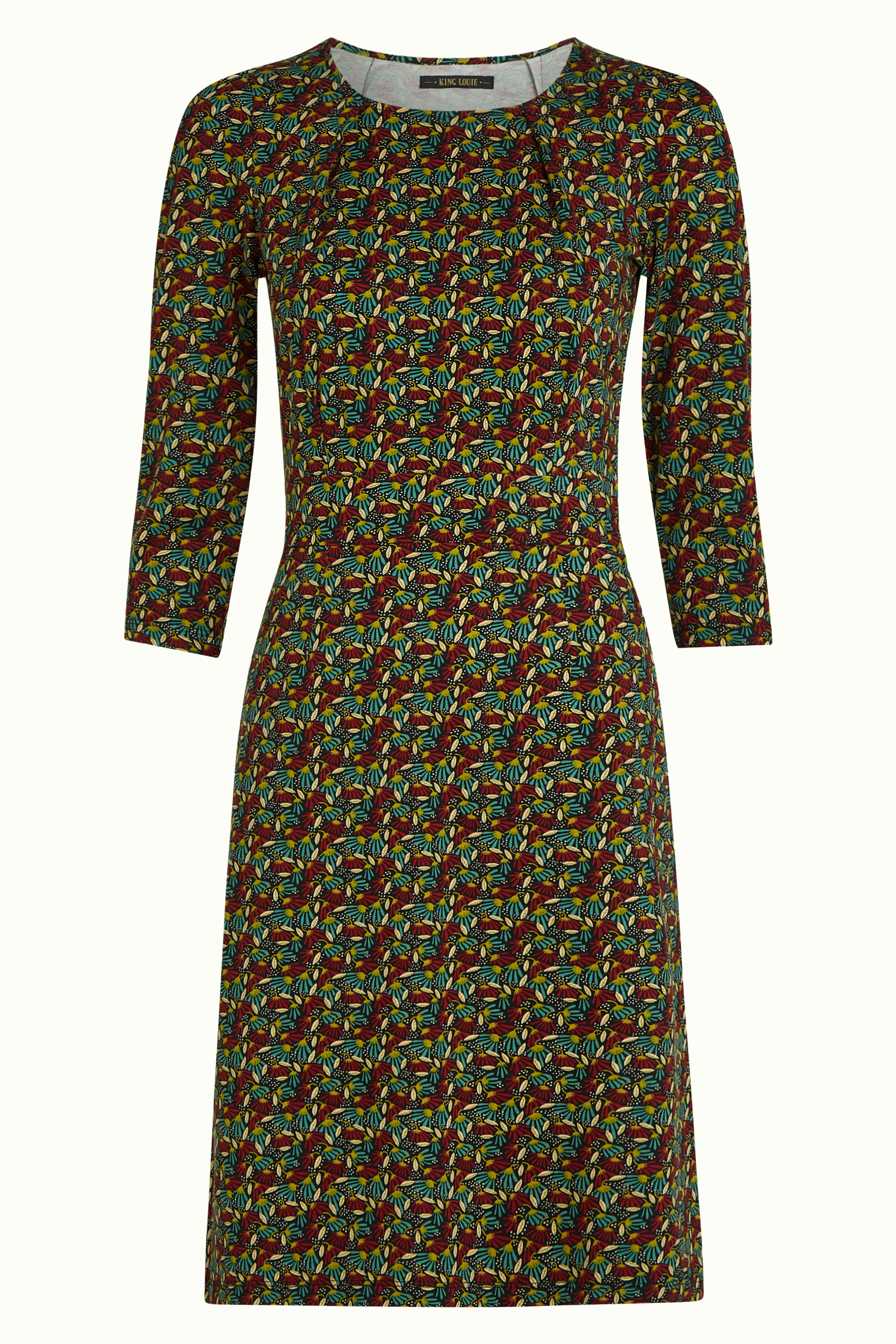 King Louie Mona Dress Mirth Rhubarb Red