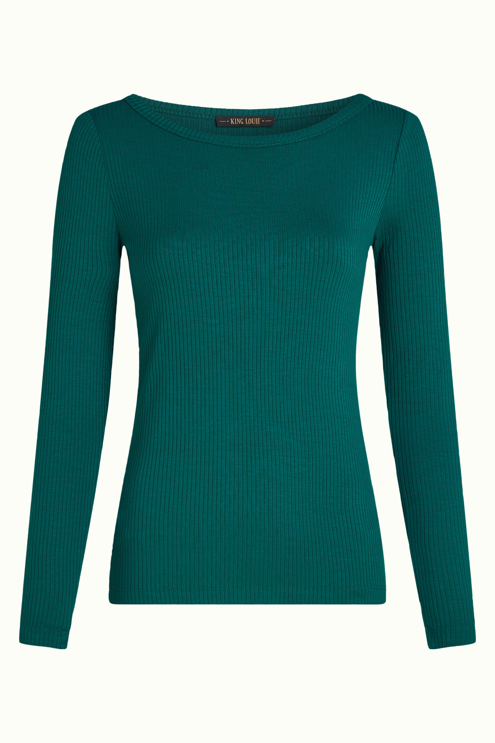 King Louie Lili Tee Uni Rib Spruced Green