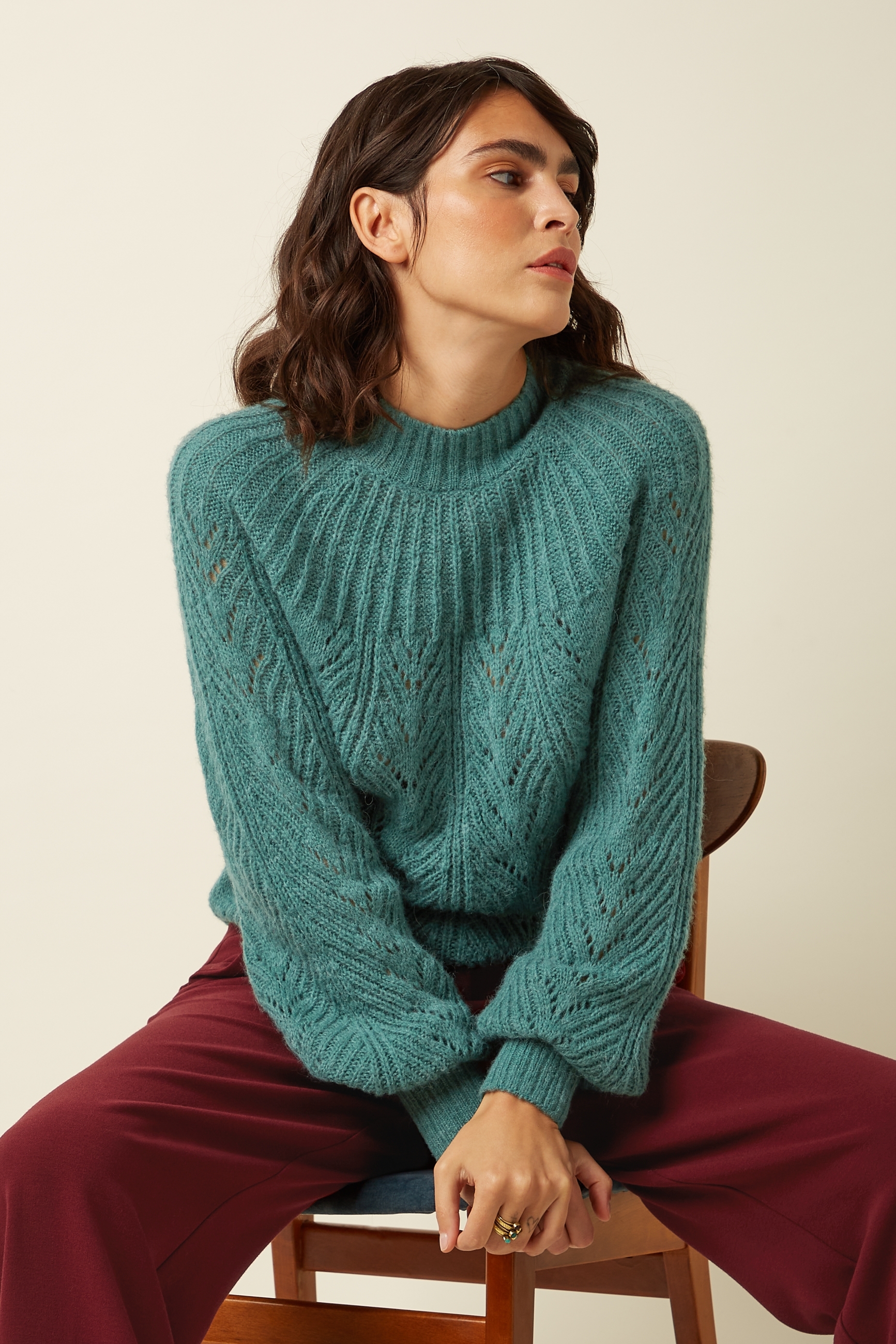 King Louie Joanie Raglan Top Orcia Smoke Green