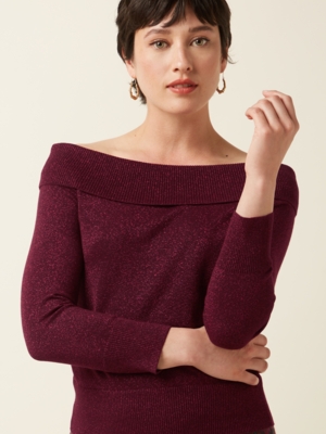 King Louie Mirta Top Lapis Cabernet Red