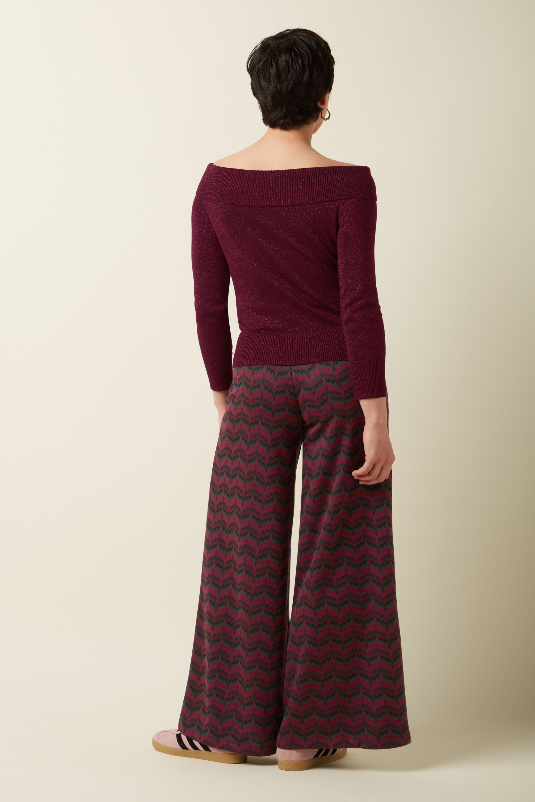 King Louie Mirta Top Lapis Cabernet Red
