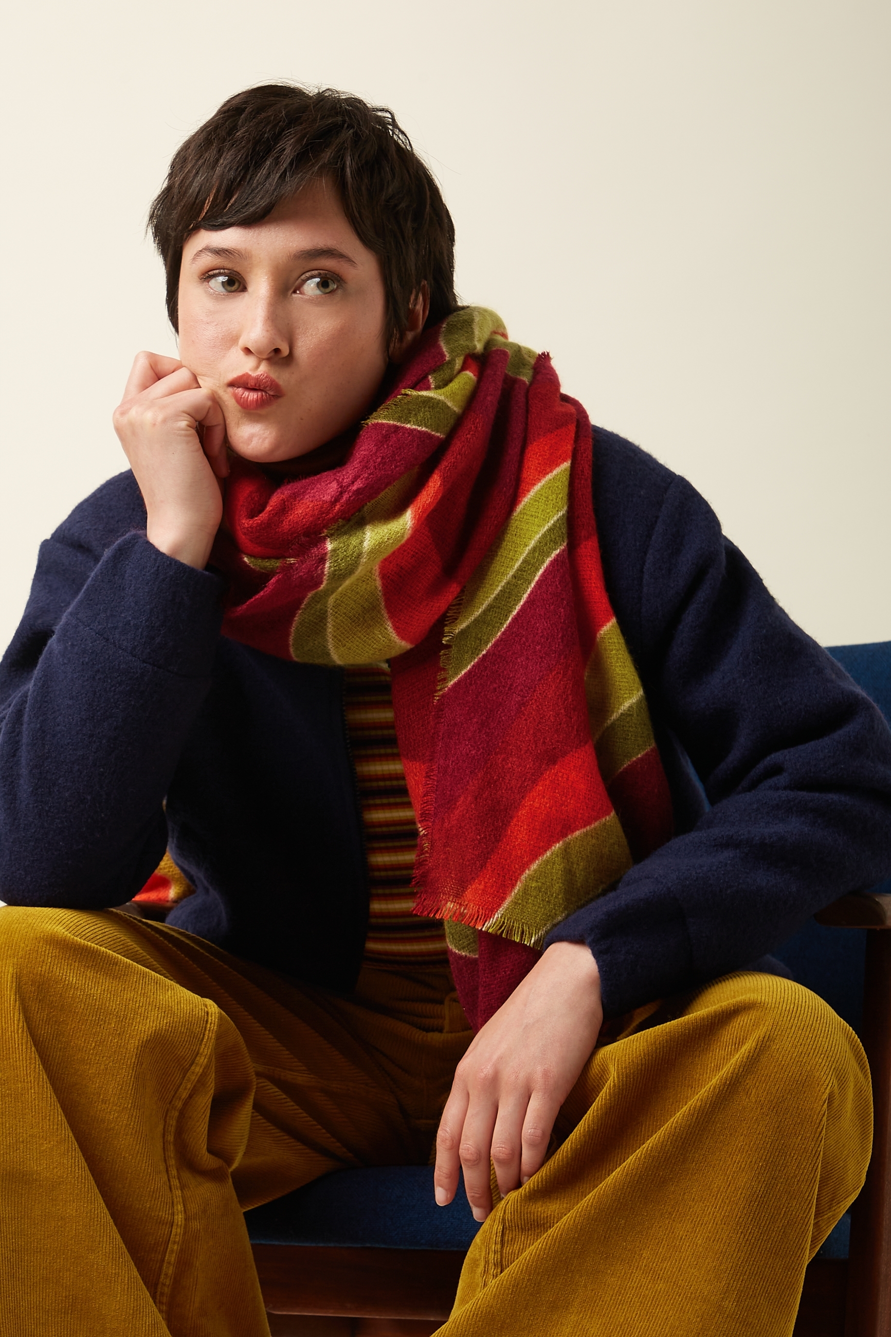 King Louie Razzle Scarf Rio Red