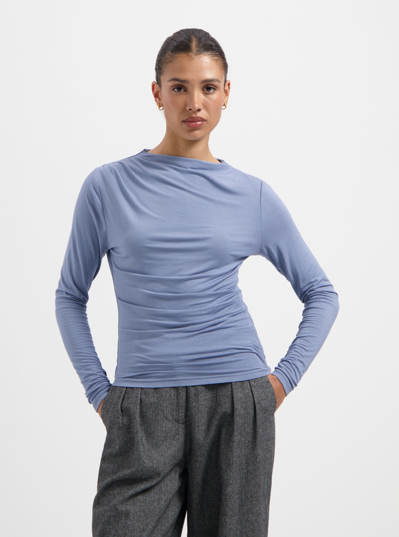 Nous Sommes Labels Edie LS Top Light Blue