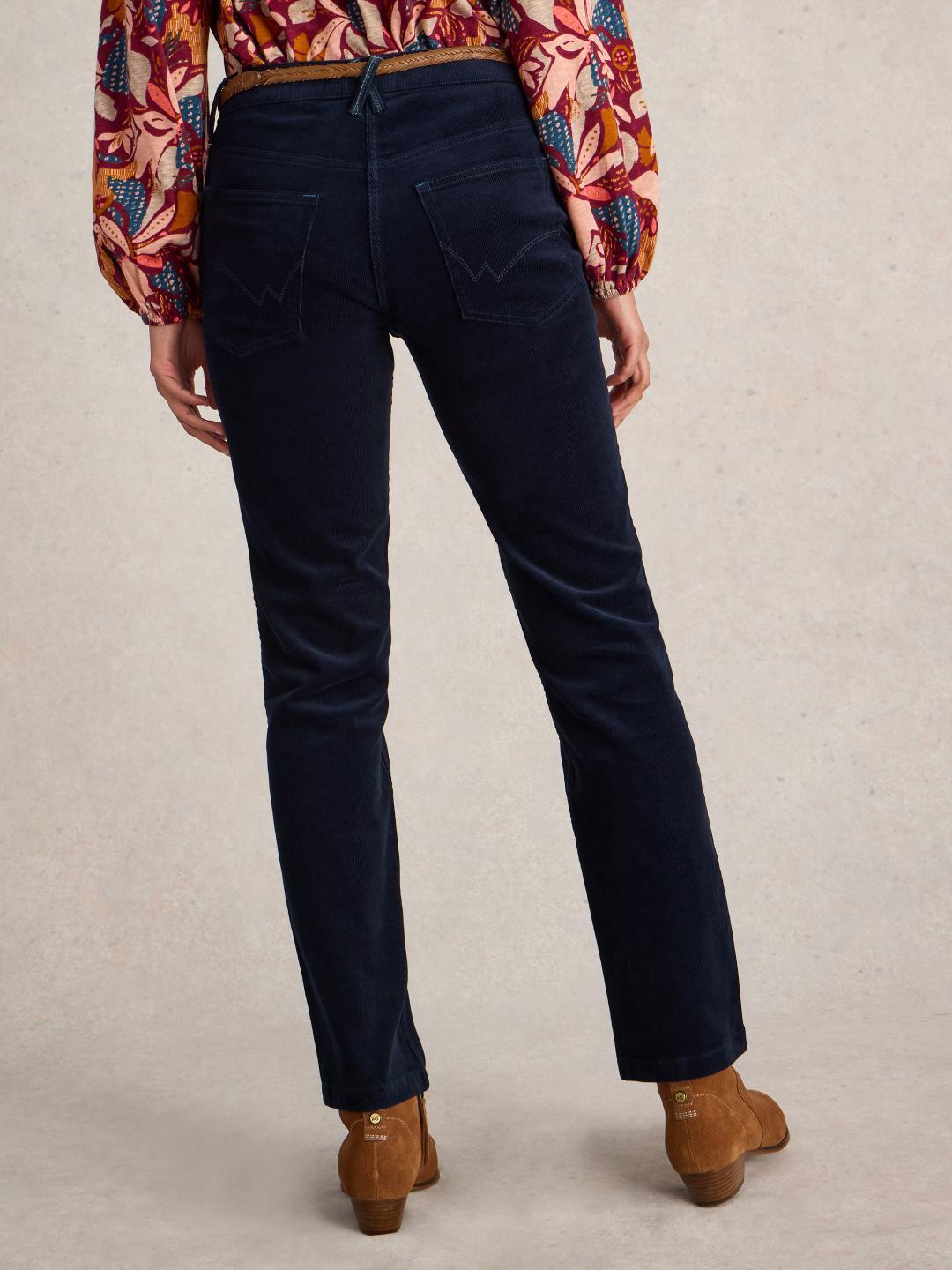 White Stuff BROOKE STRAIGHT CORD TROUSER DARK NAVY