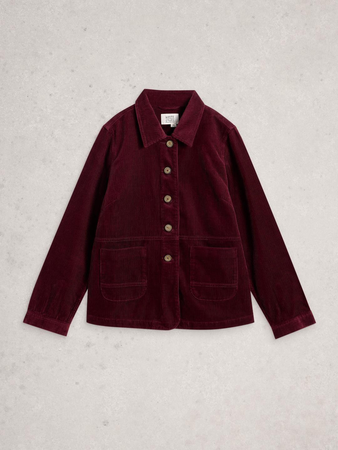 White Stuff CARRIE CORD JACKET DK PLUM