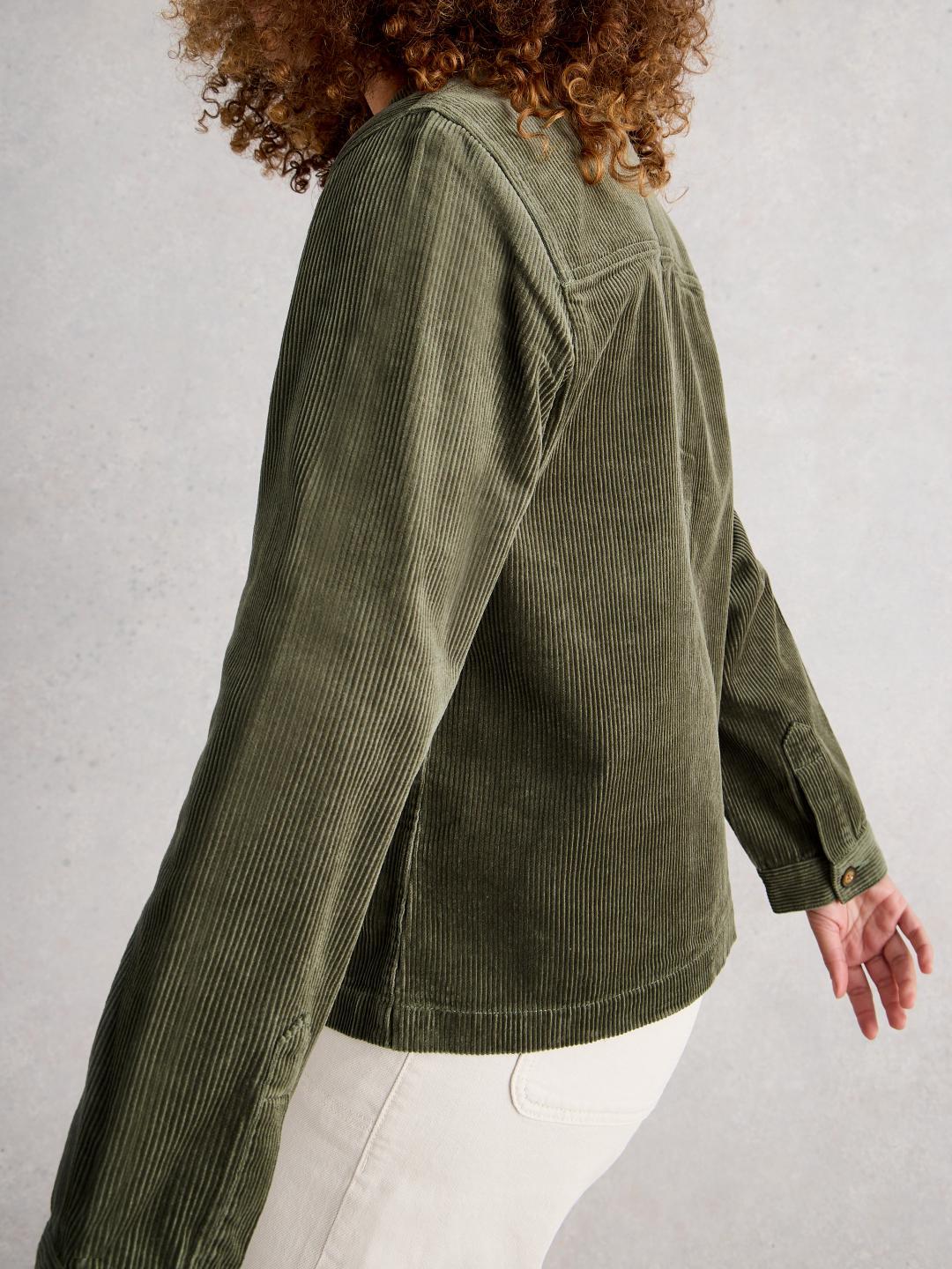 White Stuff CARRIE CORD JACKET DUS GREEN