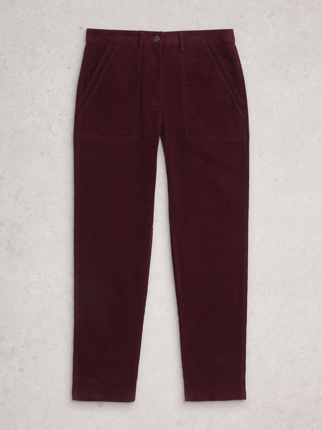 White Stuff TWISTER CORD TROUSER DK PLUM