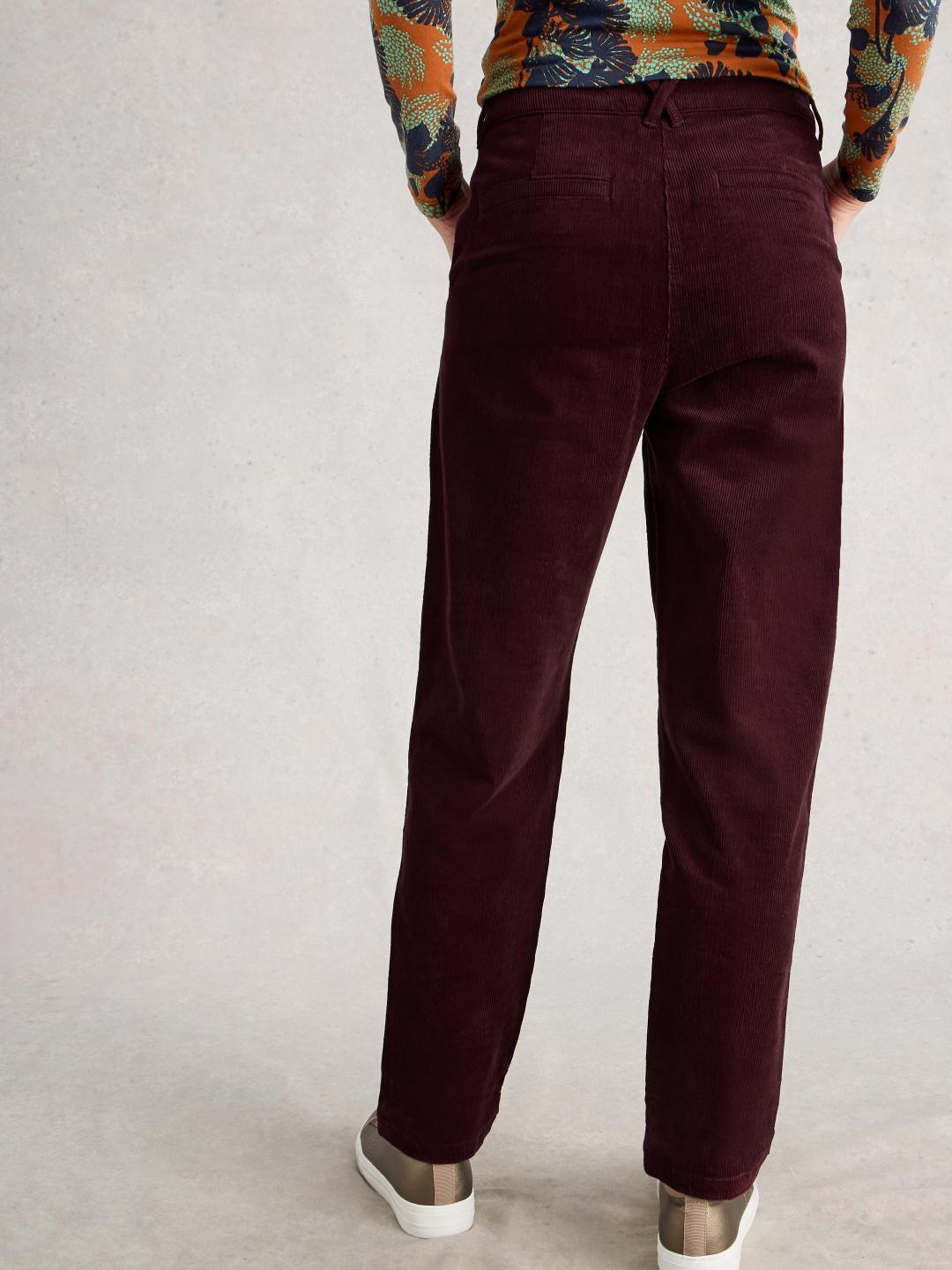 White Stuff TWISTER CORD TROUSER DK PLUM