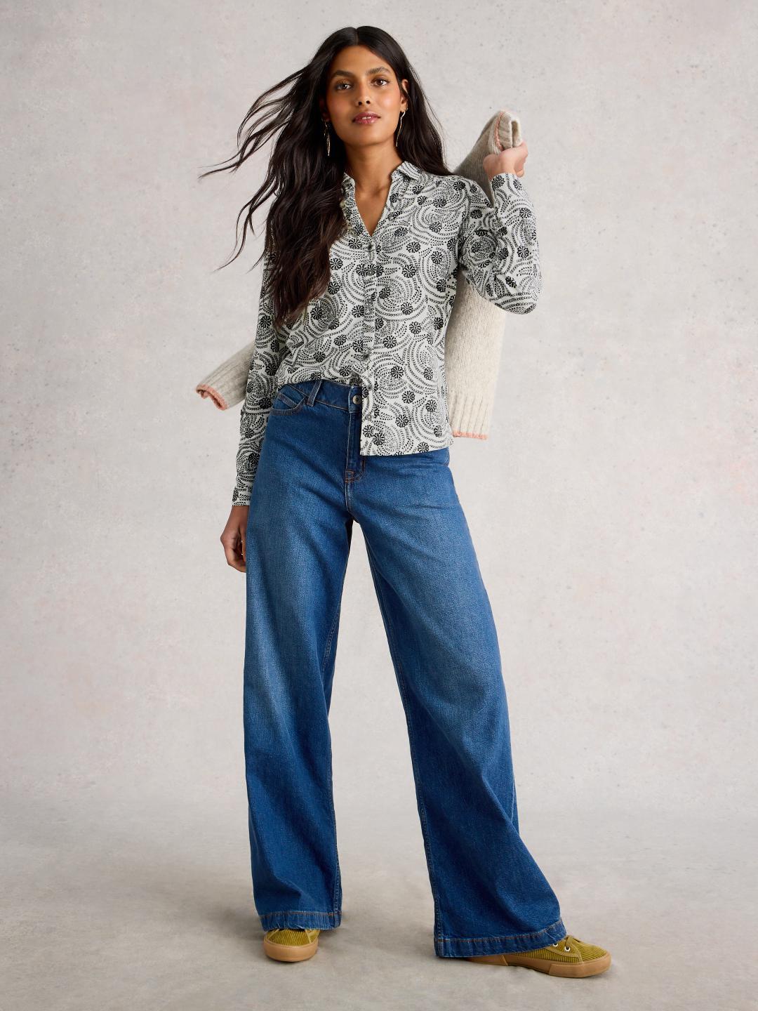 White Stuff ANNIE JERSEY SHIRT WHITE PR