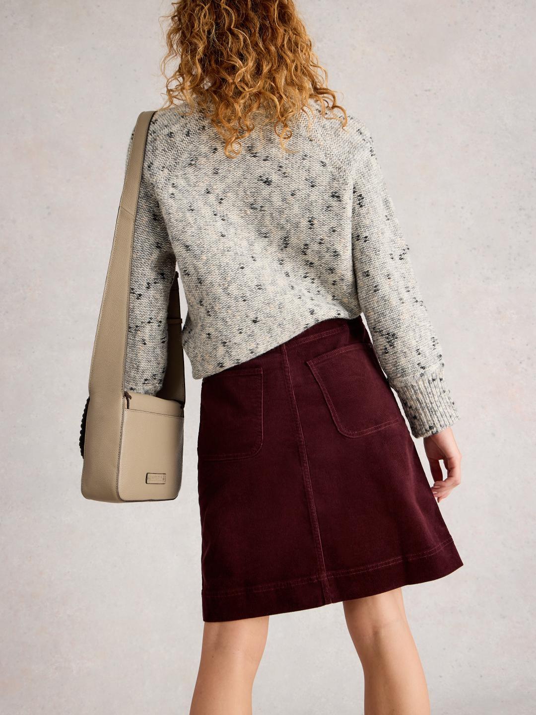 444227-DK_PLUM-MB White Stuff TIA CORD SKIRT DK PLUM