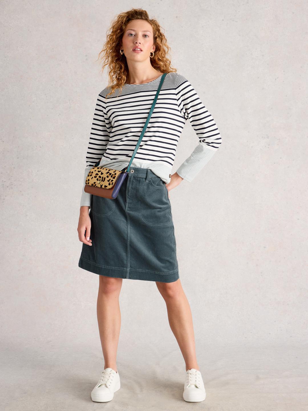 444229-DUS_BLUE-MF White Stuff TIA CORD SKIRT DUS BLUE