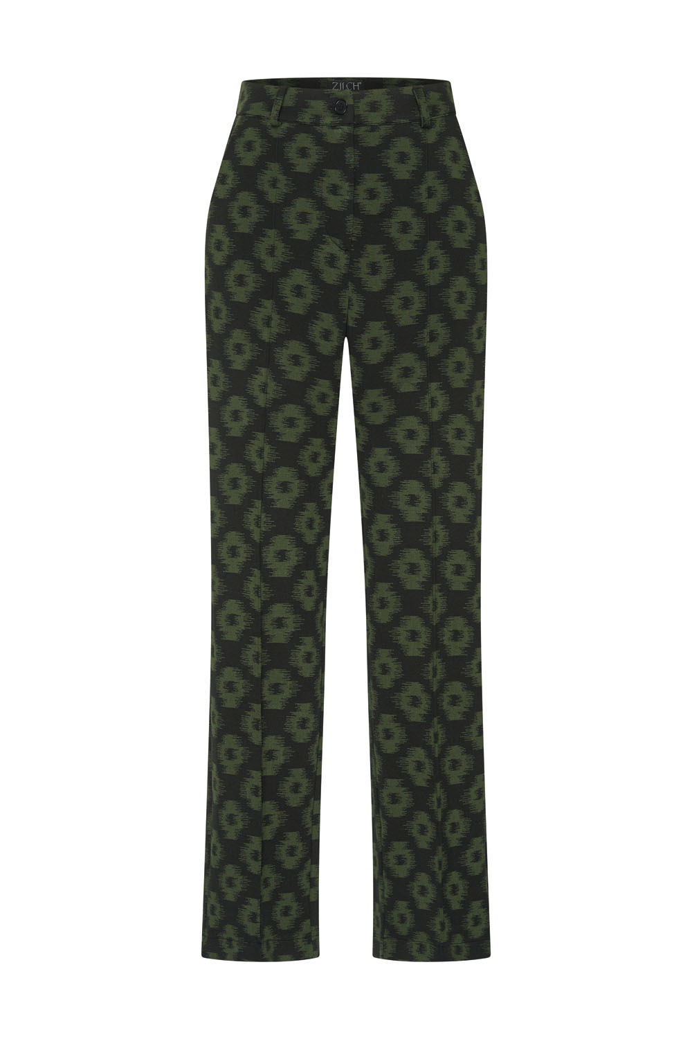 Zilch Pants Straight Ikat Black