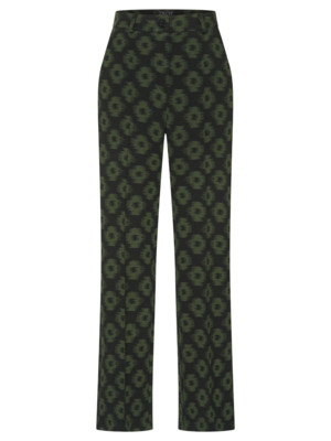 Zilch Pants Straight Ikat Black