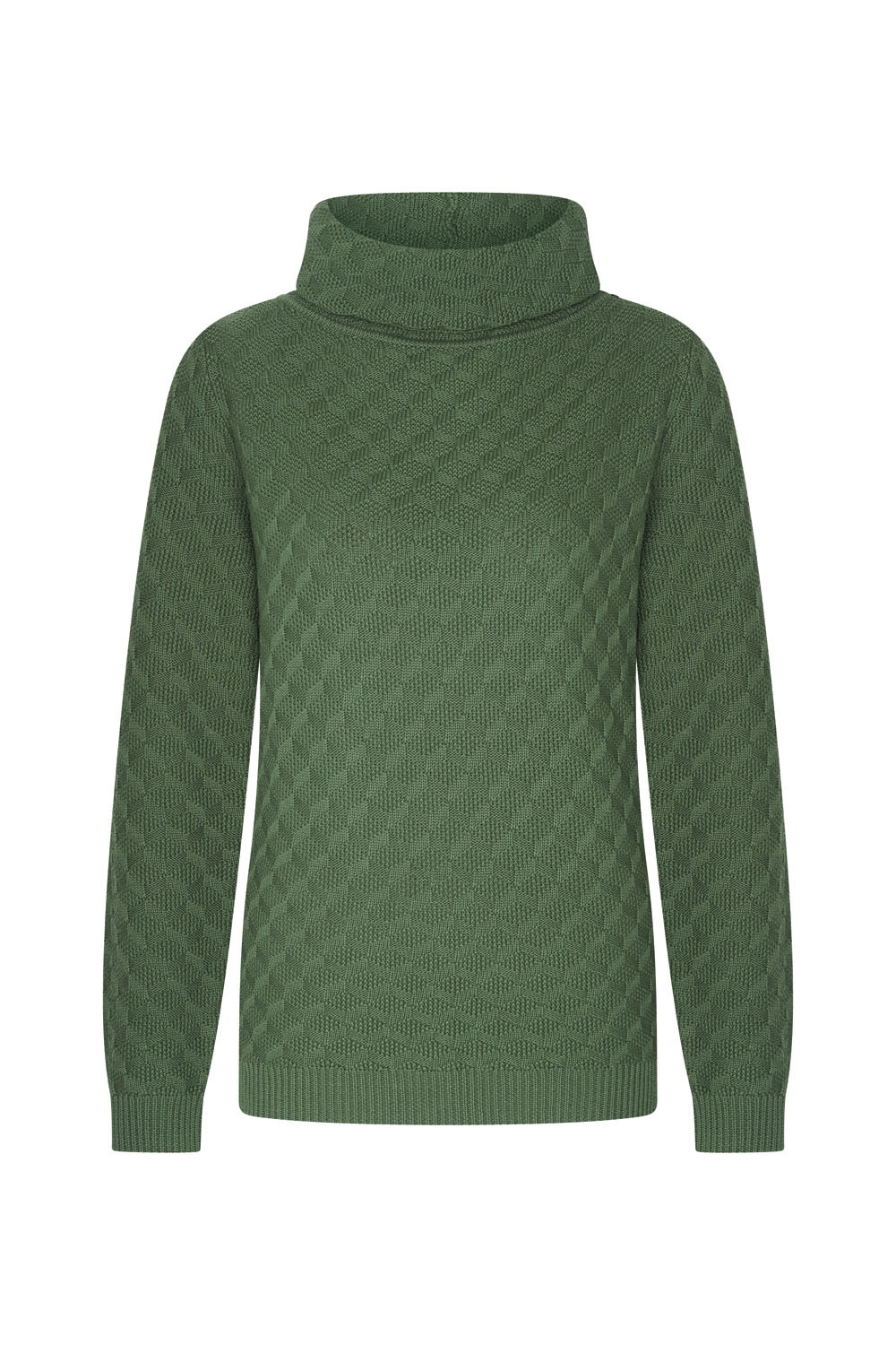 Zilch Sweater High Neck Dark Green