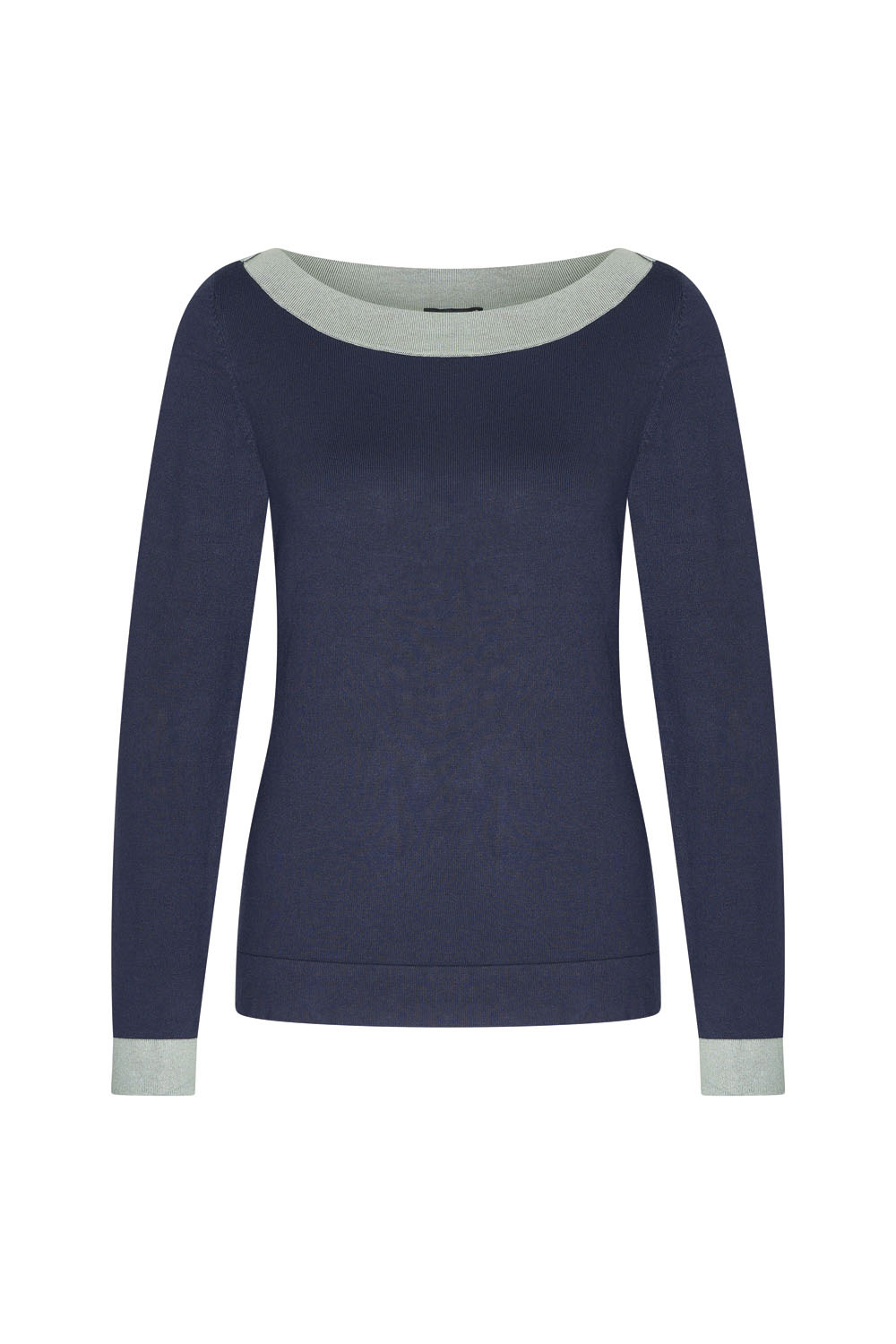 Zilch Top Boatneck Two-Tone Navy