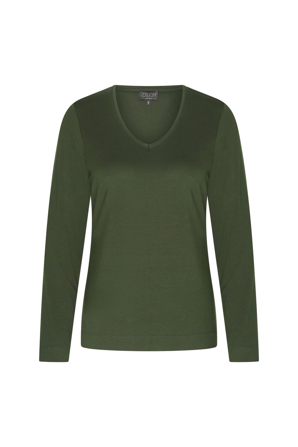 Zilch Top V Neck Dark Green