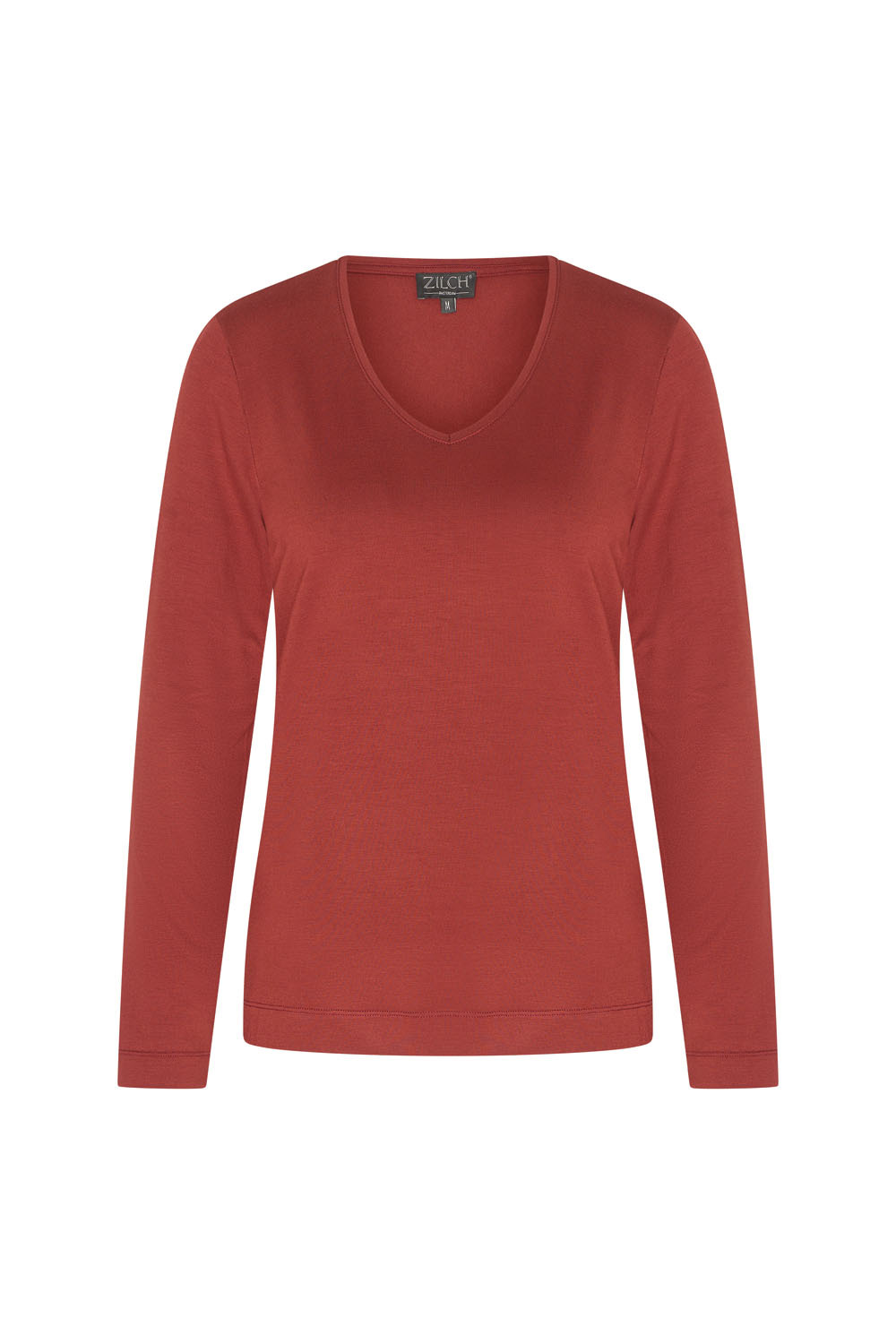 Zilch Top V Neck Mahogany