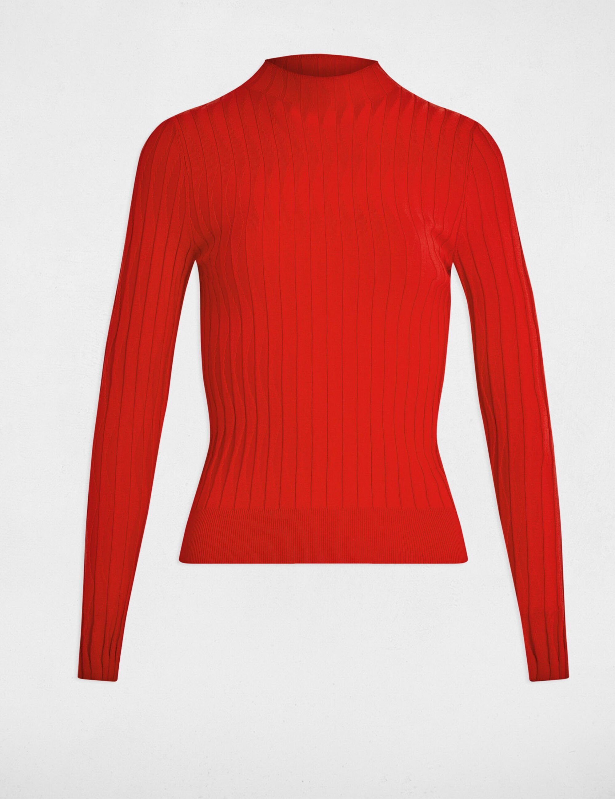 pull-col-montant-rouge-femme-vue3-32536311031561069 Morgan De Toi 252-MROYA RED