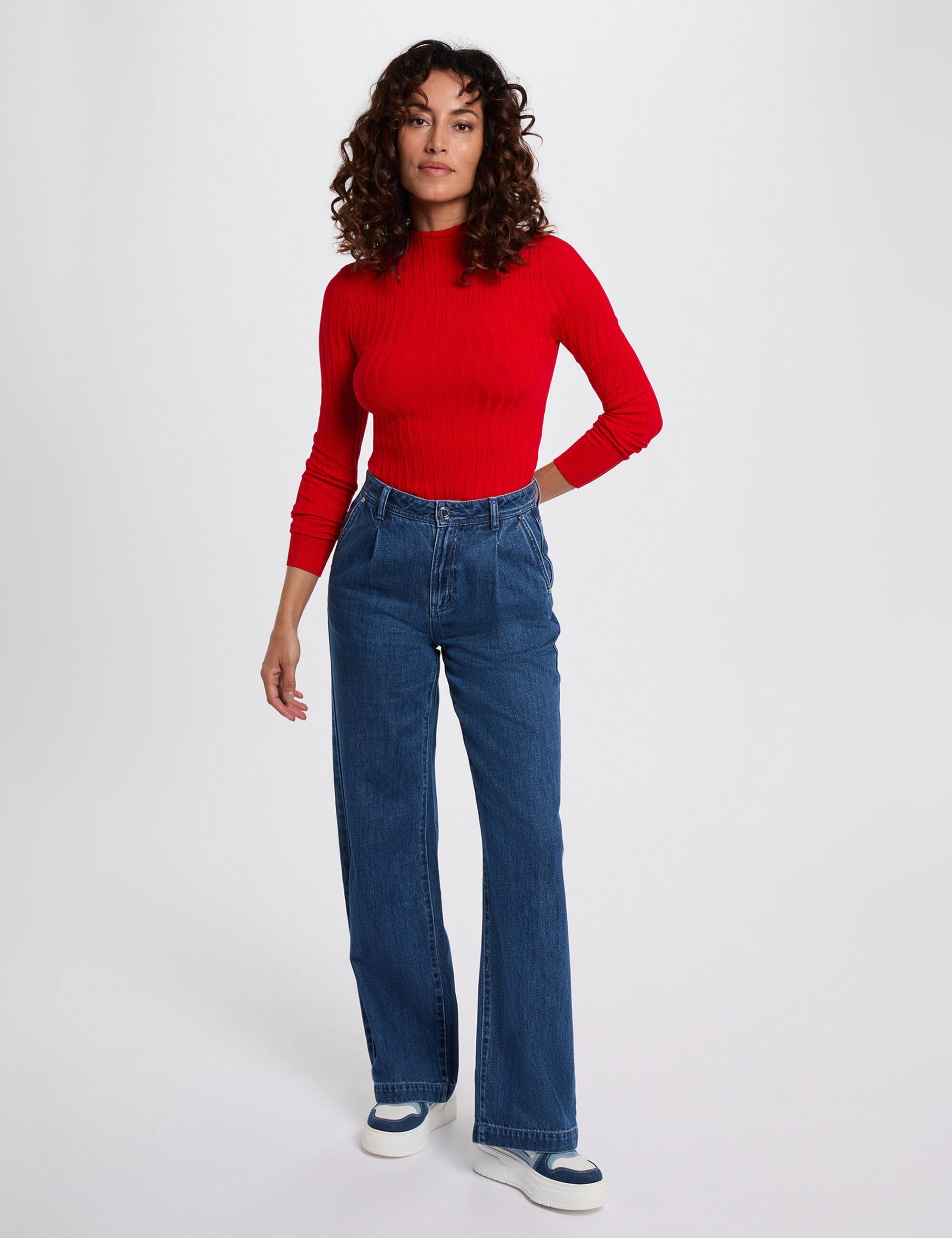 pull-col-montant-rouge-femme-vue5-32536311031561069 Morgan De Toi 252-MROYA RED