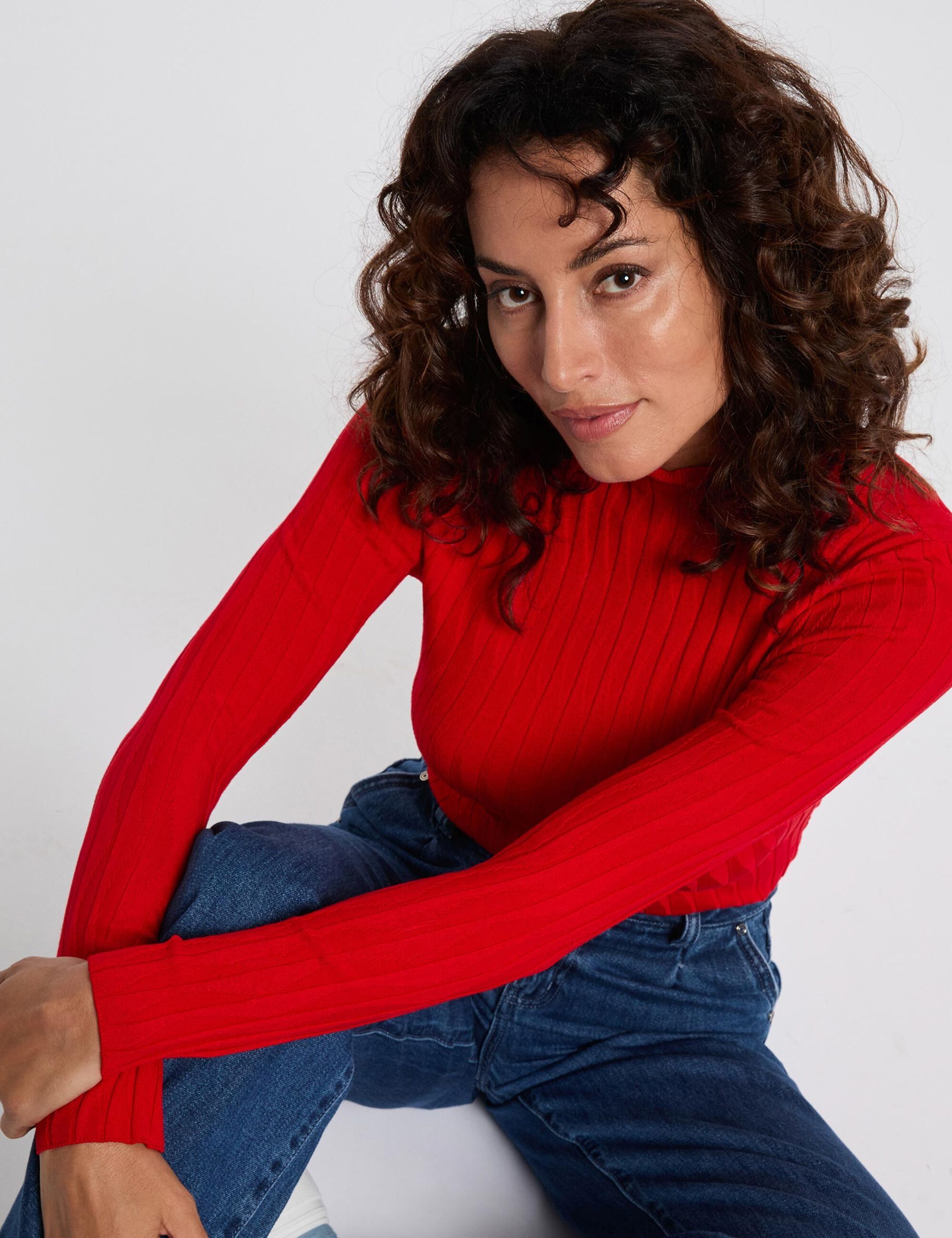 pull-col-montant-rouge-femme-vue6-32536311031561069 Morgan De Toi 252-MROYA RED