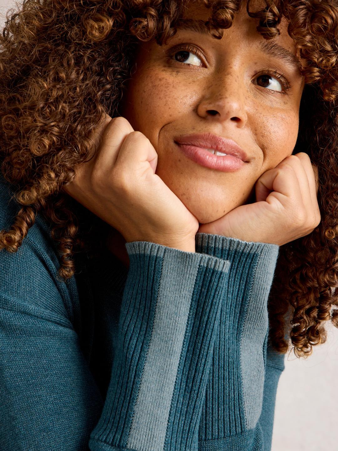 White Stuff OLIVE JUMPER MID BLUE