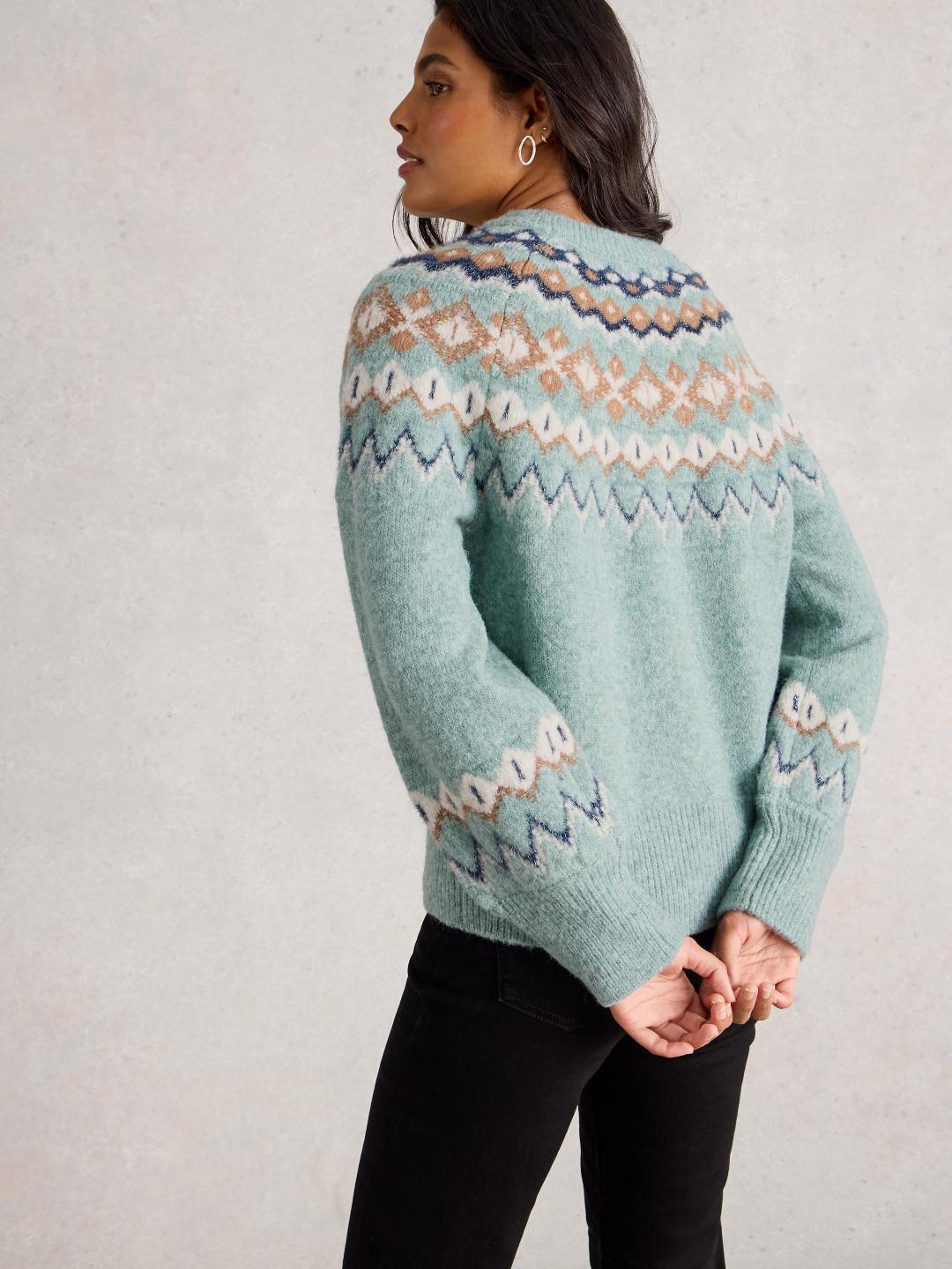 444650-BLUE_MLT-MB White Stuff ARCTIC FAIRISLE JUMPER BLUE MLT