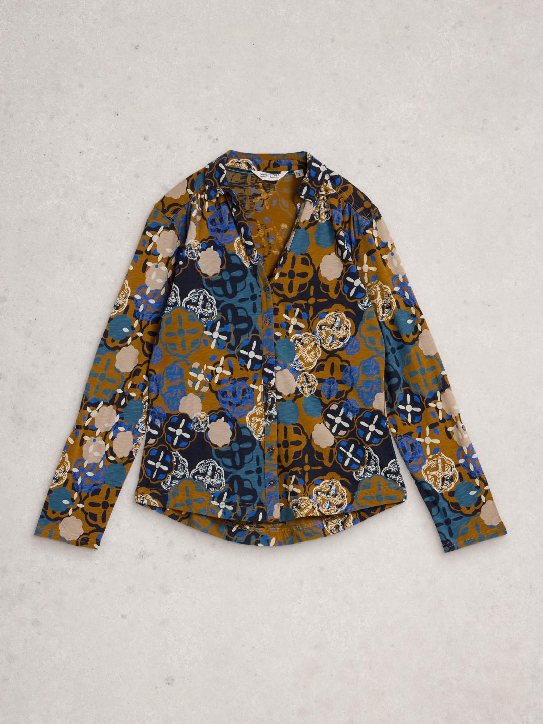 White Stuff ANNIE JERSEY SHIRT CHART MLT