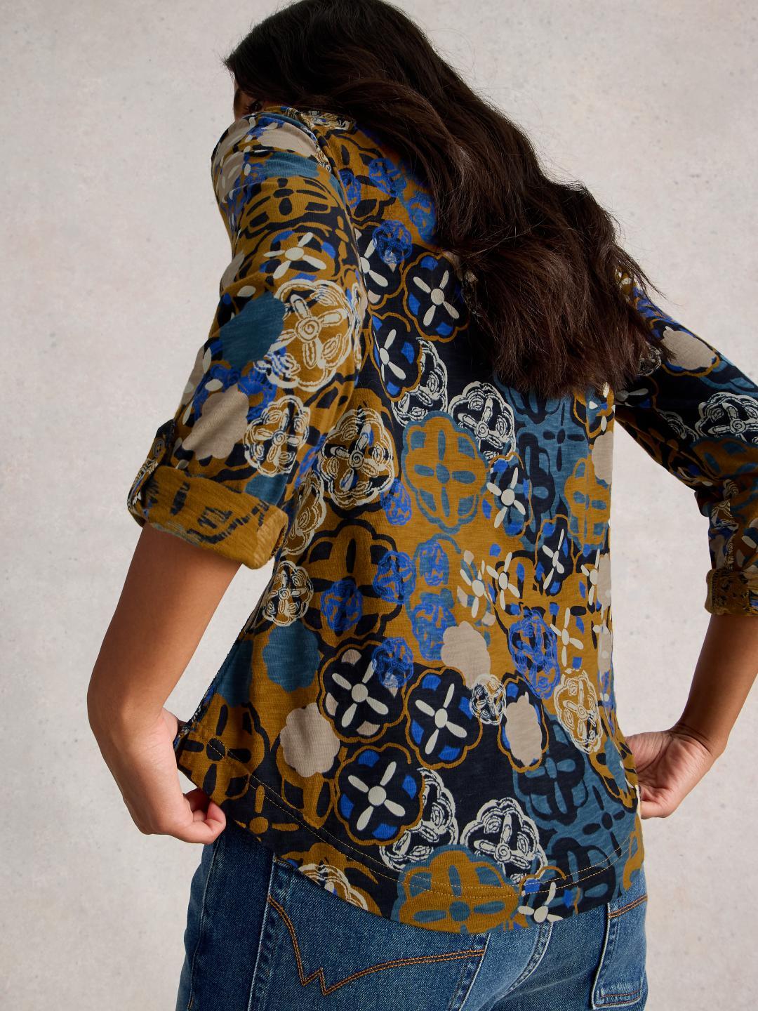 White Stuff ANNIE JERSEY SHIRT CHART MLT