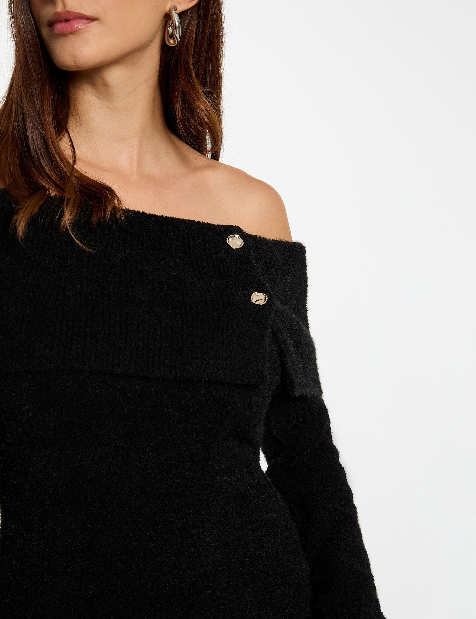 robe-courte-col-bardot-noir-femme-vue4-32536311041450979 Morgan De Toi 252-RMBOGO BLACK