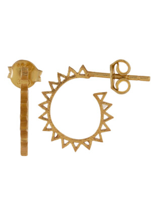 Muja Juma Gold Plated Sun Earrings Small