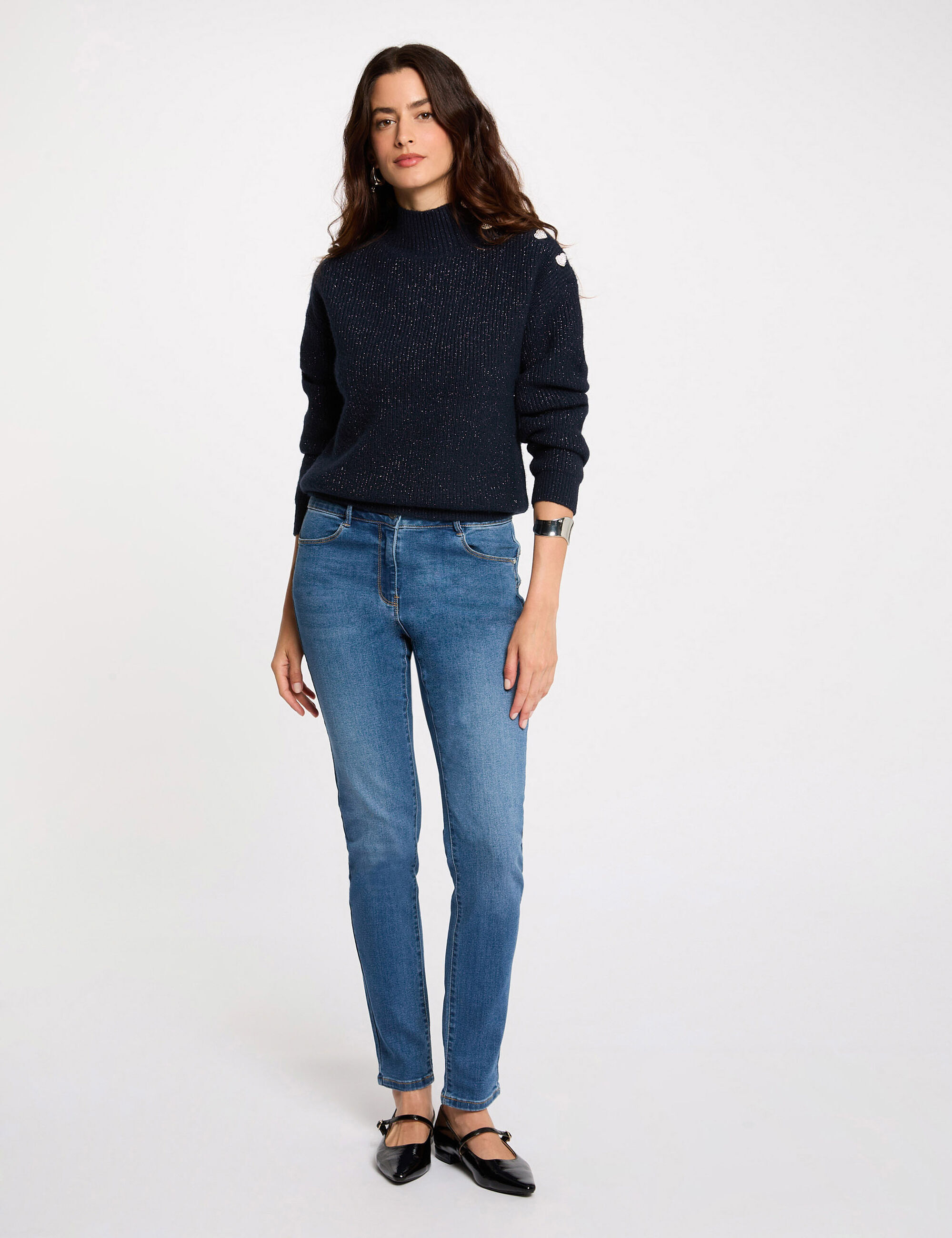 jeans-slim-taille-standard-denim-stone-femme-vue1-32536300966100308 Morgan De Toi 241-PARDA JEAN STONE