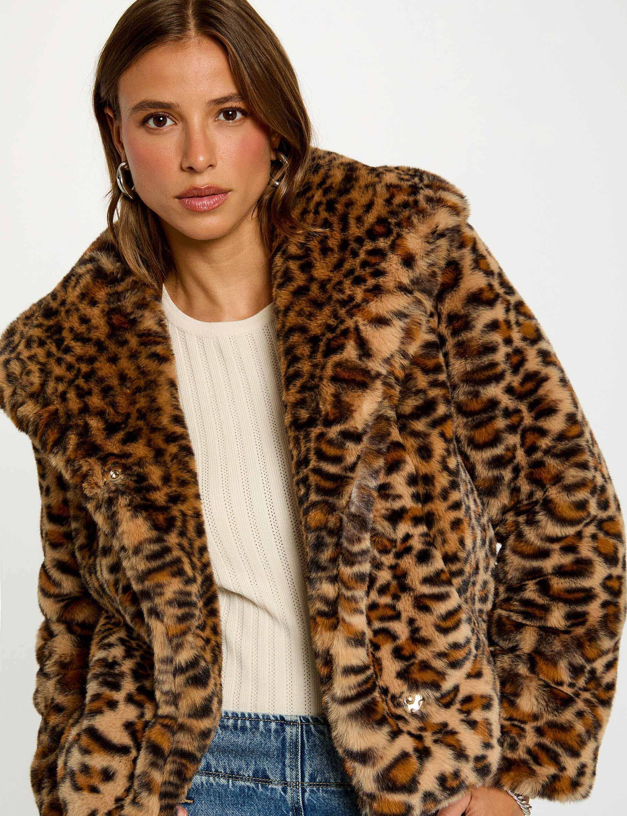 manteau-fausse-fourrure-multicolore-femme-vue5-32536311034750900 Morgan De Toi 252-GDEO MULTICO