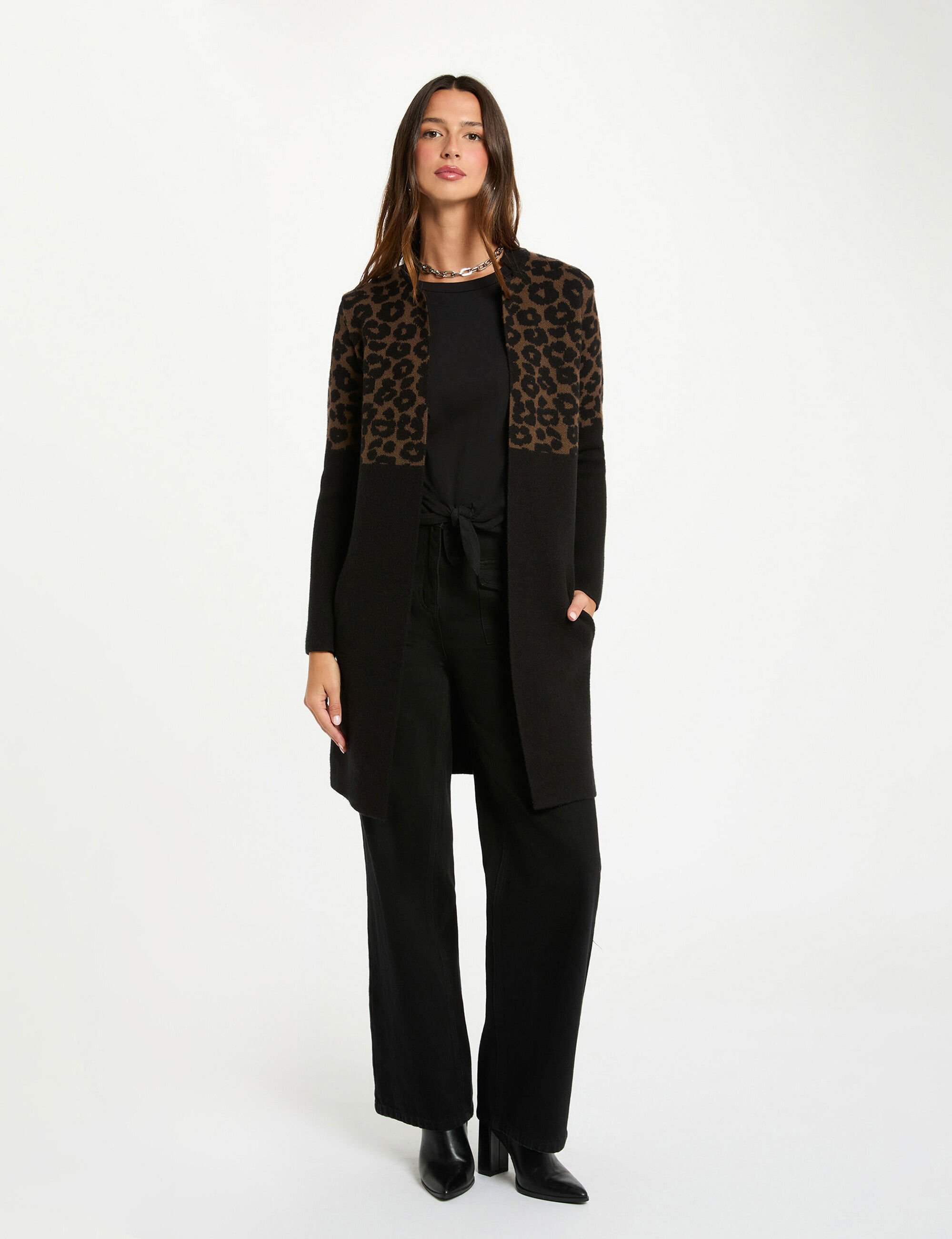 gilet-jacquard-leopard-multicolore-femme-vue5-32536311034560900 Morgan De Toi 252-MBLEO MULTICO