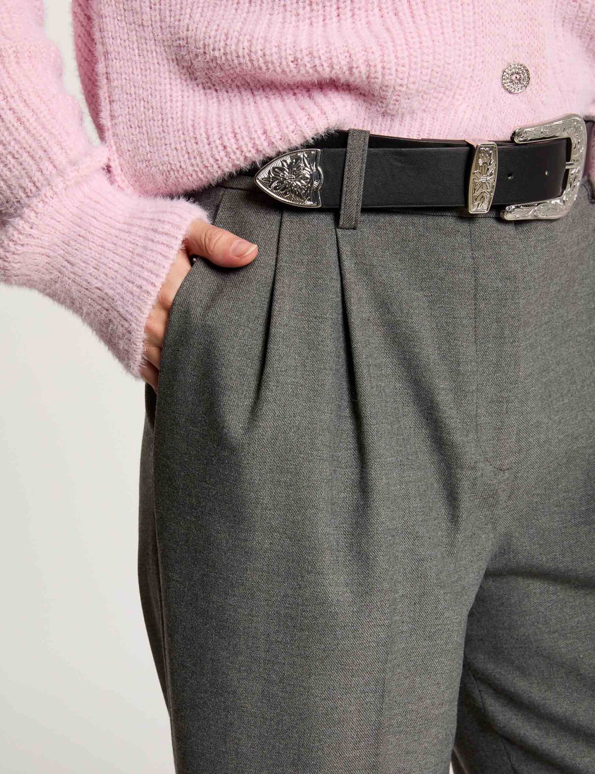pantalon-large-a-pinces-gris-clair-femme-vue4-32536301009110977 Morgan De Toi 251-PANIS.F GREY