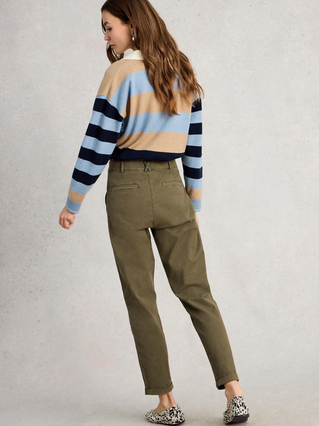 445087-KHAKI_GRN-MB White Stuff TWISTER CHINO TROUSER KHAKI GRN