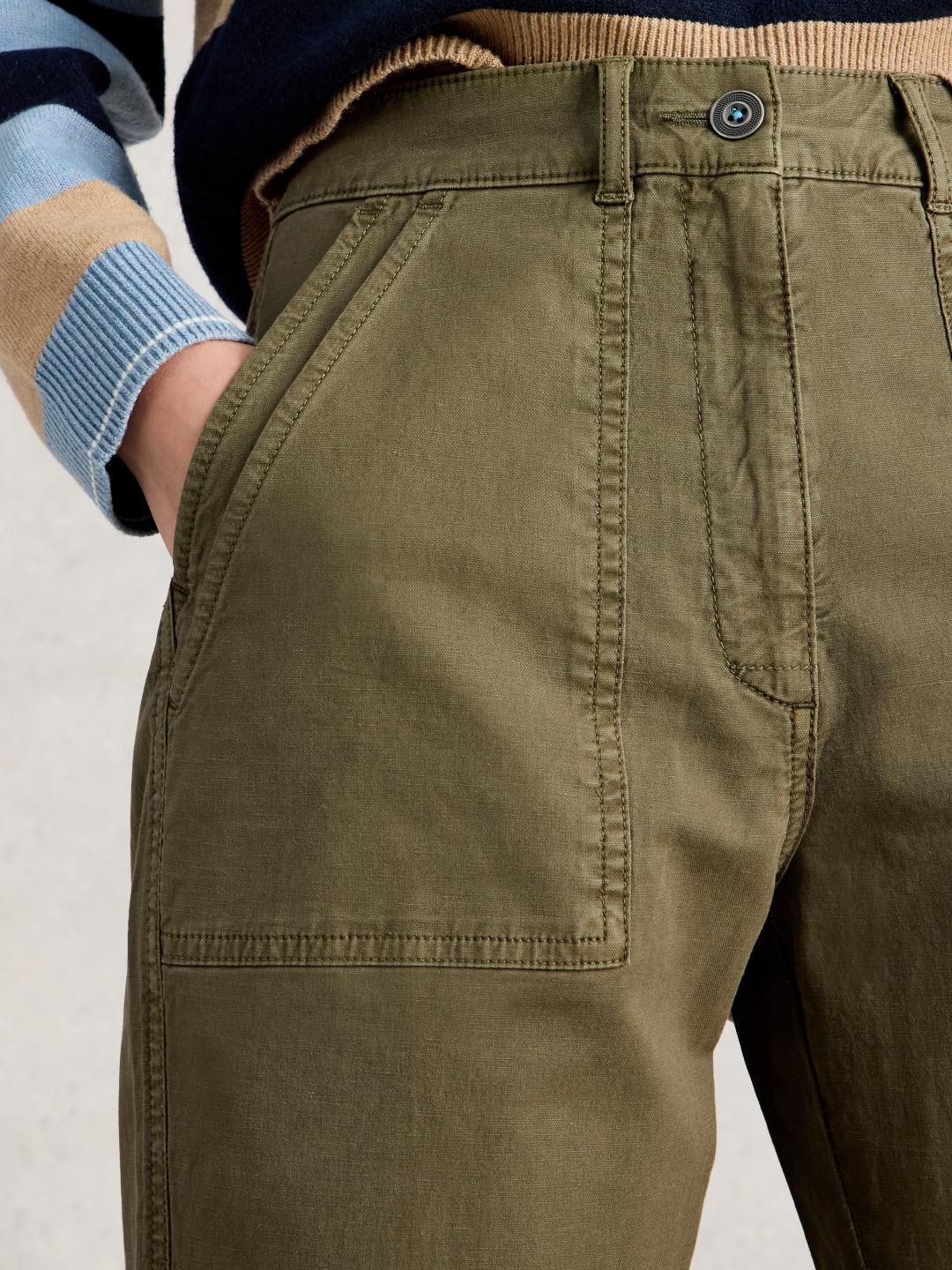 445087-KHAKI_GRN-MD White Stuff TWISTER CHINO TROUSER KHAKI GRN