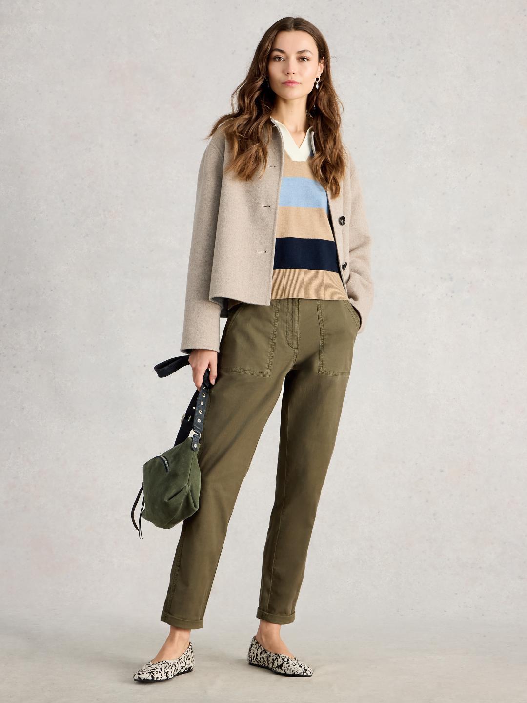 445087-KHAKI_GRN-MF White Stuff TWISTER CHINO TROUSER KHAKI GRN