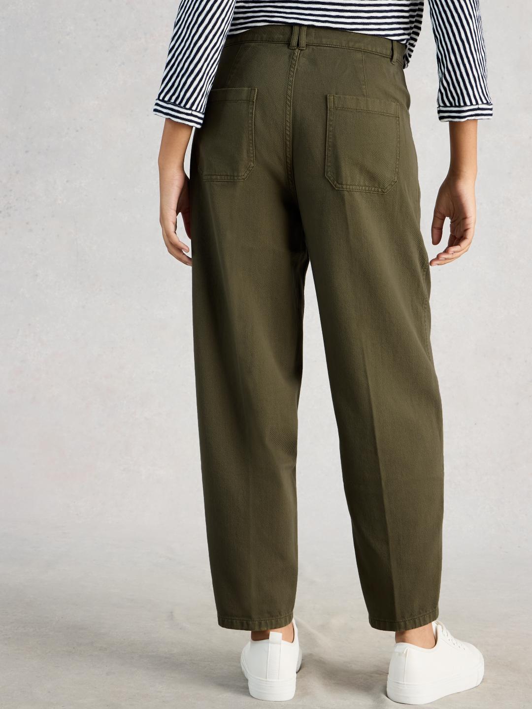 445090-KHAKI_GRN-MB White Stuff AUBREY BARREL TROUSER KHAKI GRN