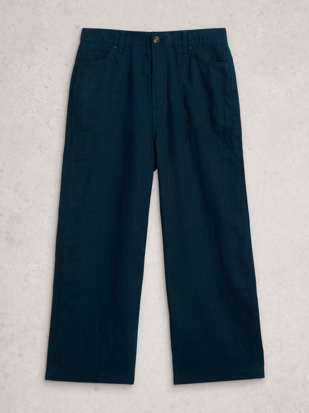 445121-DARK_NAVY-FF White Stuff TIA LINEN WIDE LEG CROP DARK NAVY