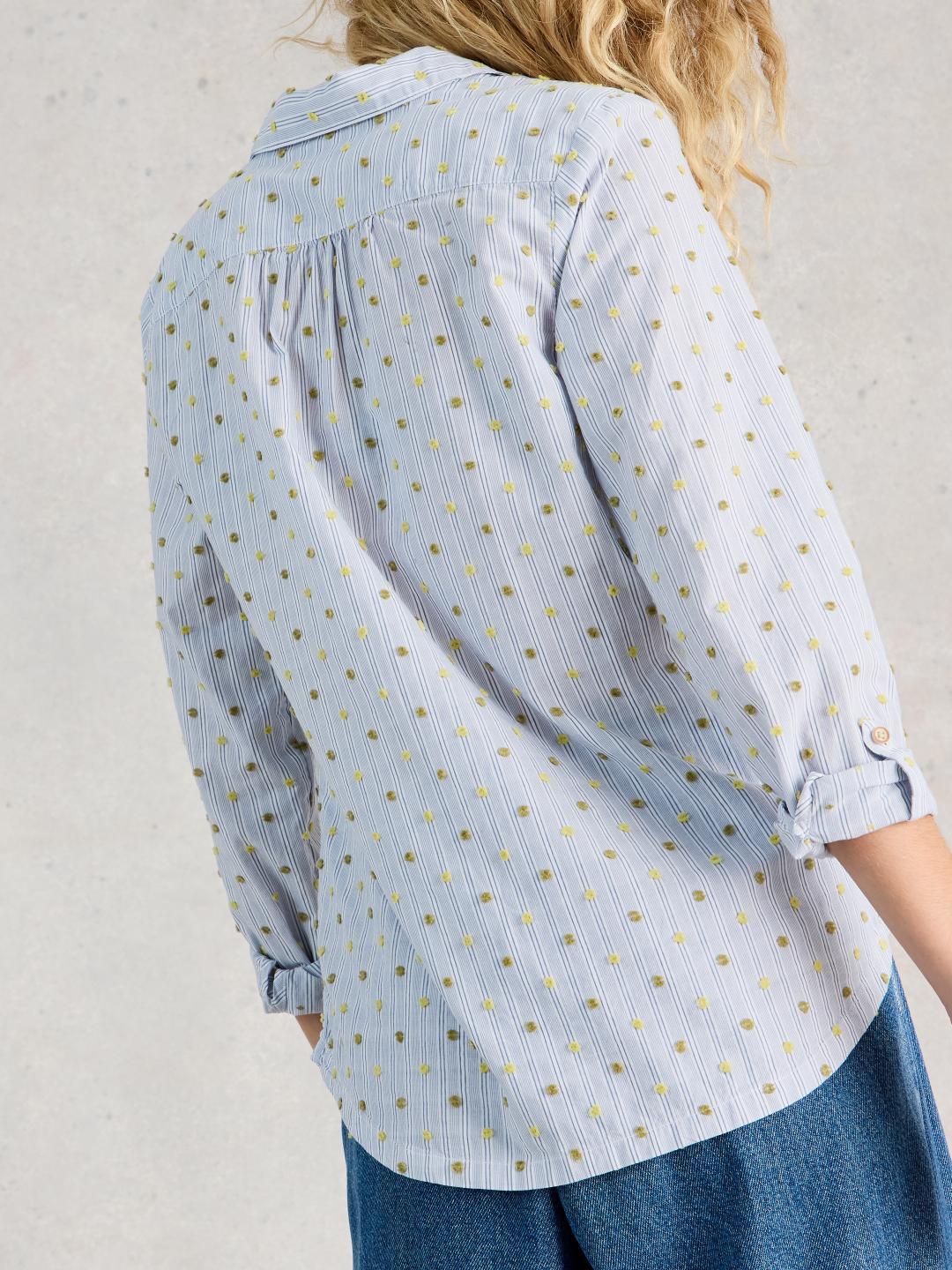 445245-BLUE_MLT-MB White Stuff SOPHIE ORGANIC COTTON SHIRT BLUE MLT