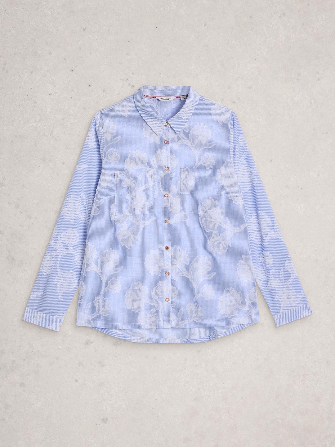 445246-BLUE_MLT-FF White Stuff SOPHIE JACQUARD SHIRT BLUE MLT