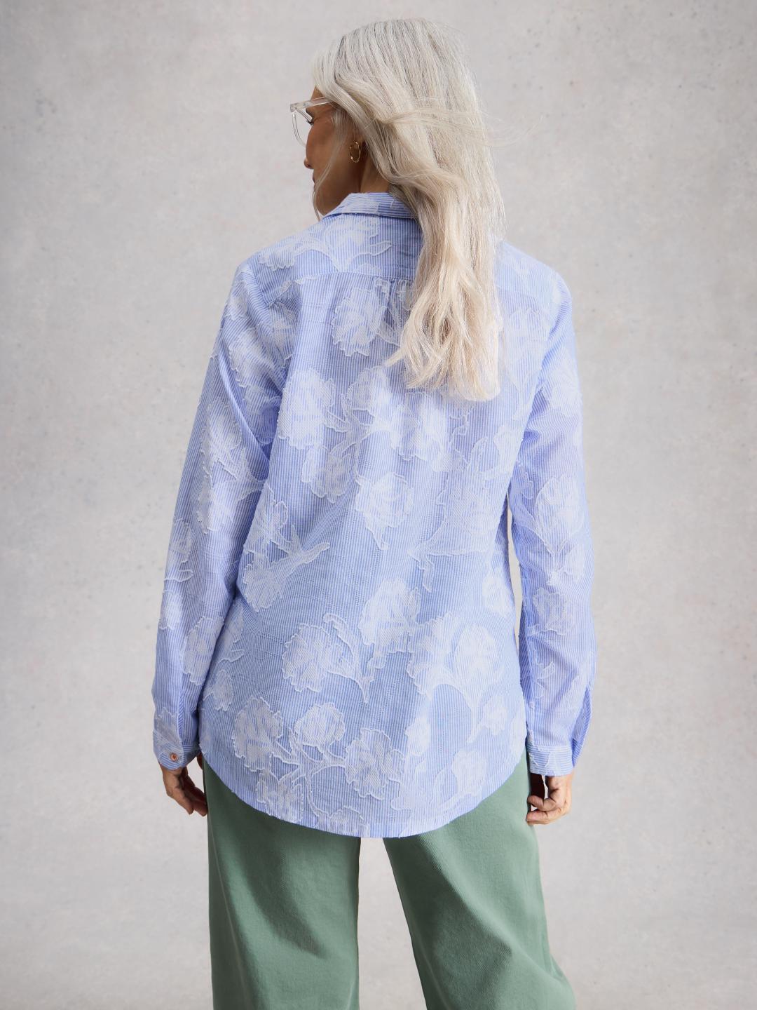 445246-BLUE_MLT-MB White Stuff SOPHIE JACQUARD SHIRT BLUE MLT