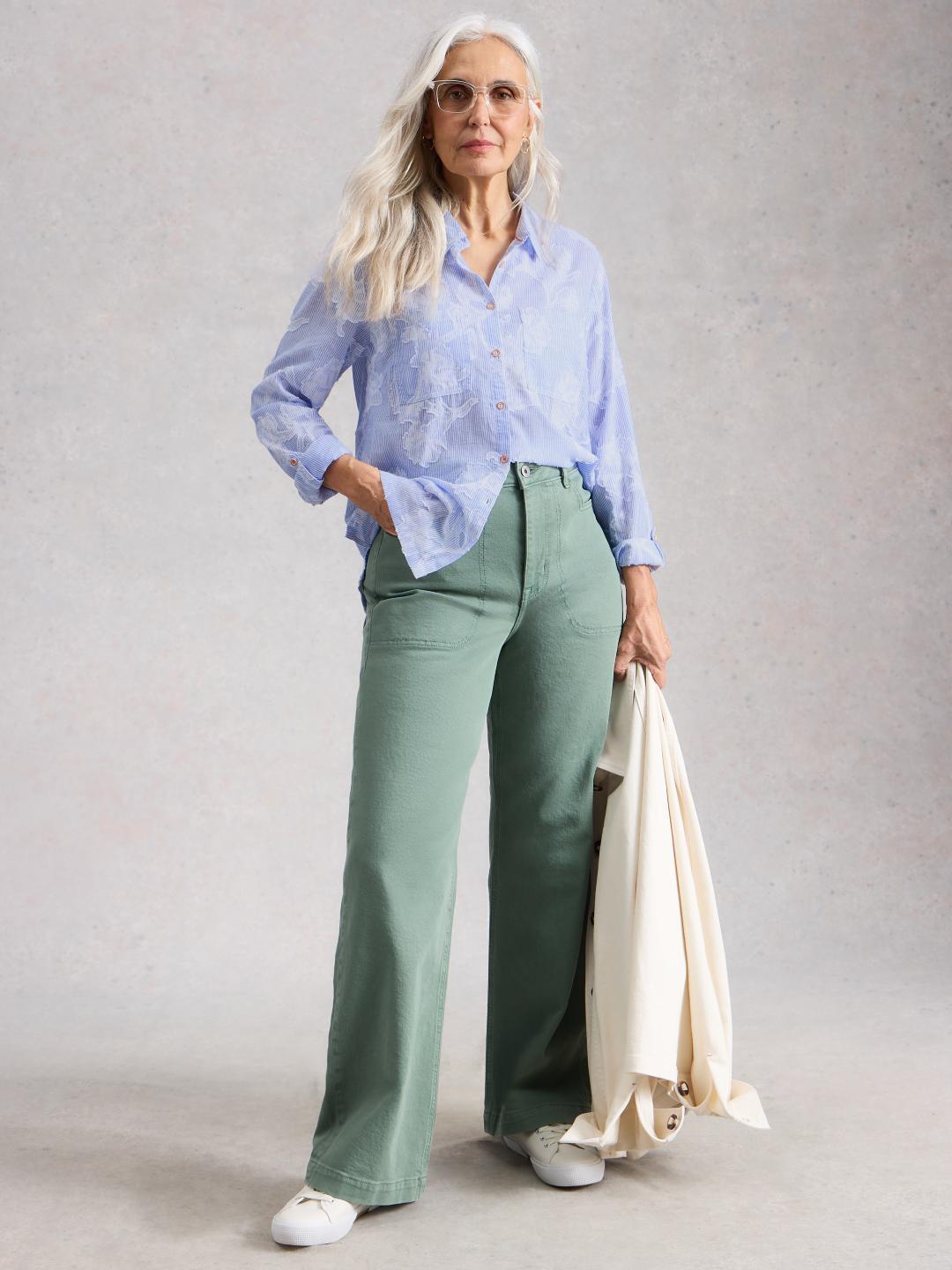 445246-BLUE_MLT-MF White Stuff SOPHIE JACQUARD SHIRT BLUE MLT