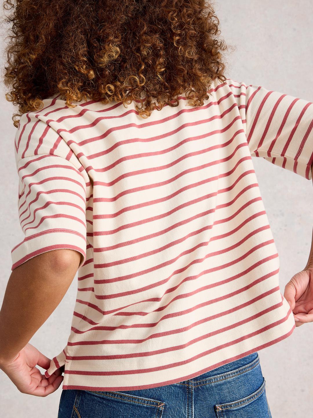 445344-IVORY_MLT-MB White Stuff KAT STRIPE TEE IVORY MLT