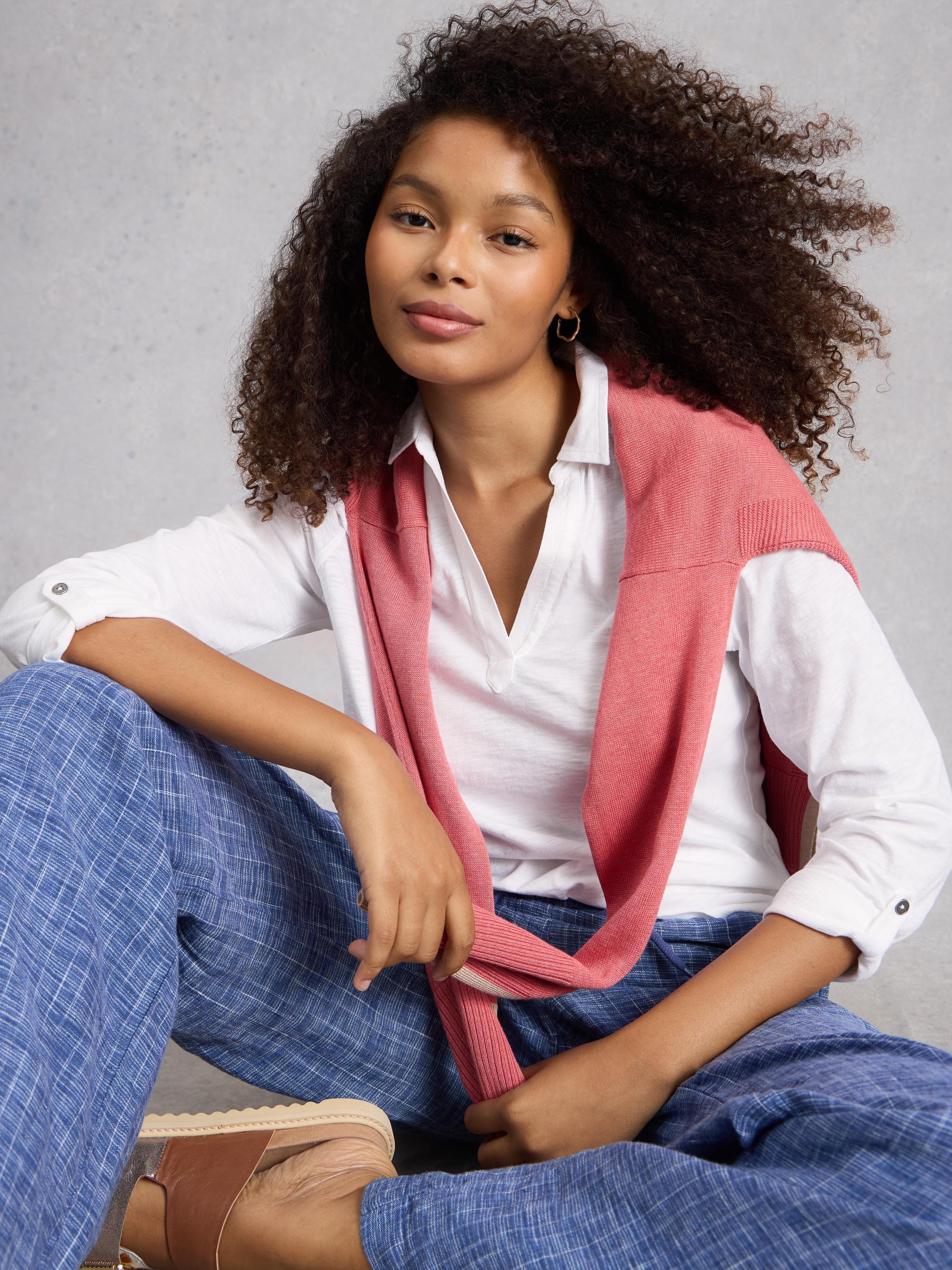 445345-BRIL_WHITE-L White Stuff ALLIE JERSEY SHIRT BRIL WHITE