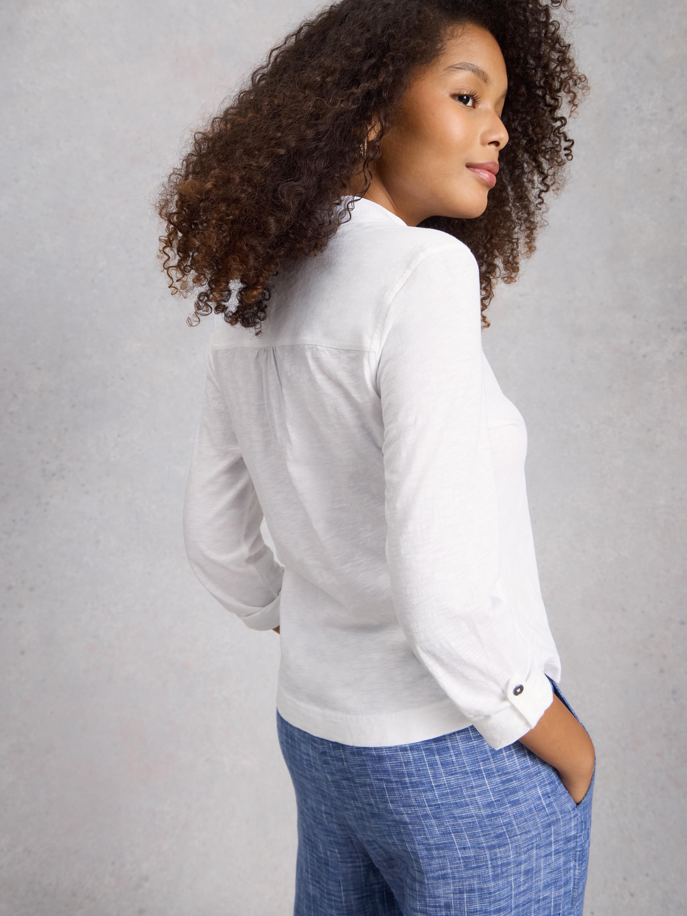 445345-BRIL_WHITE-MB White Stuff ALLIE JERSEY SHIRT BRIL WHITE